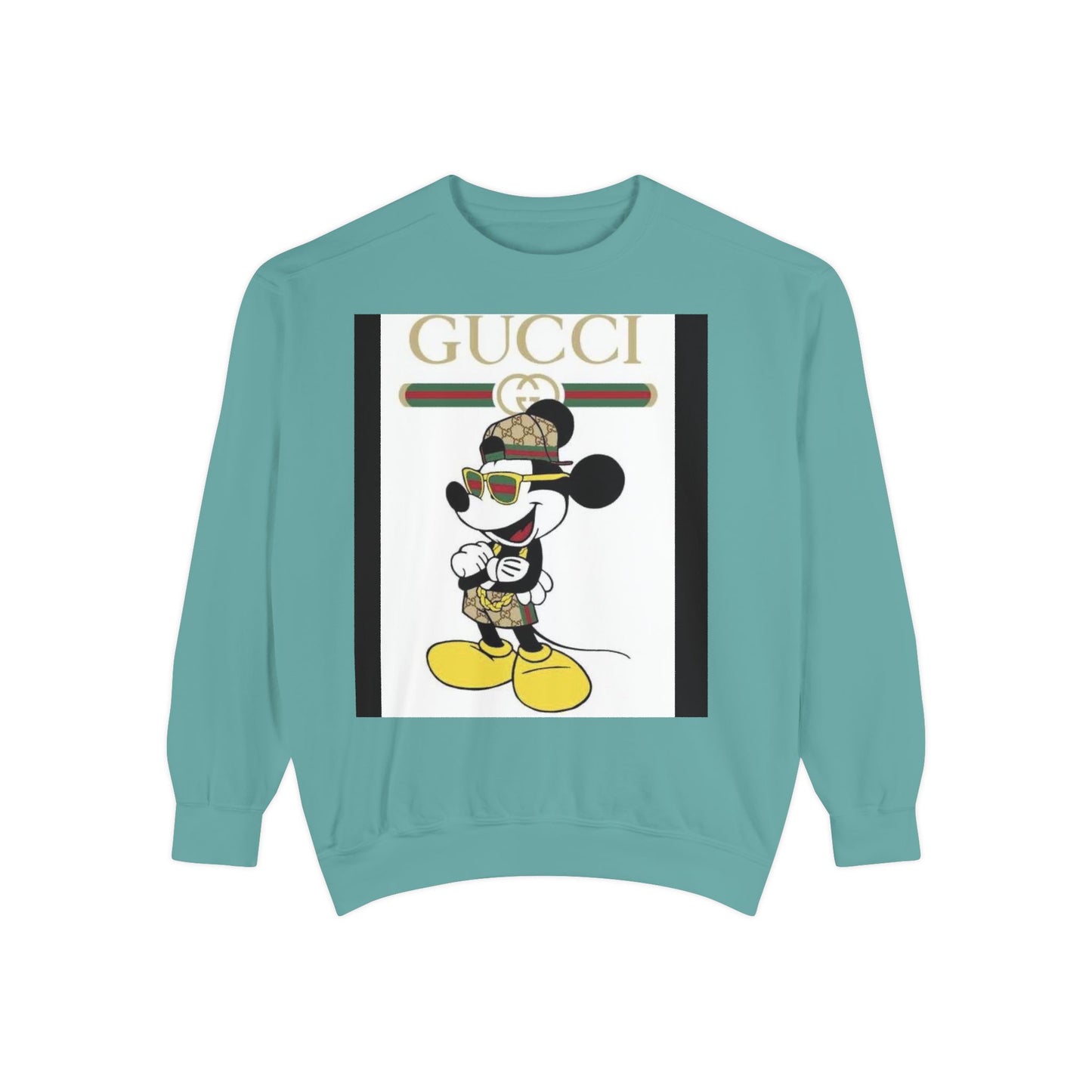 Mickey Mouse Gucci Streetwear Sweatshirt - Unisex Garment-Dyed