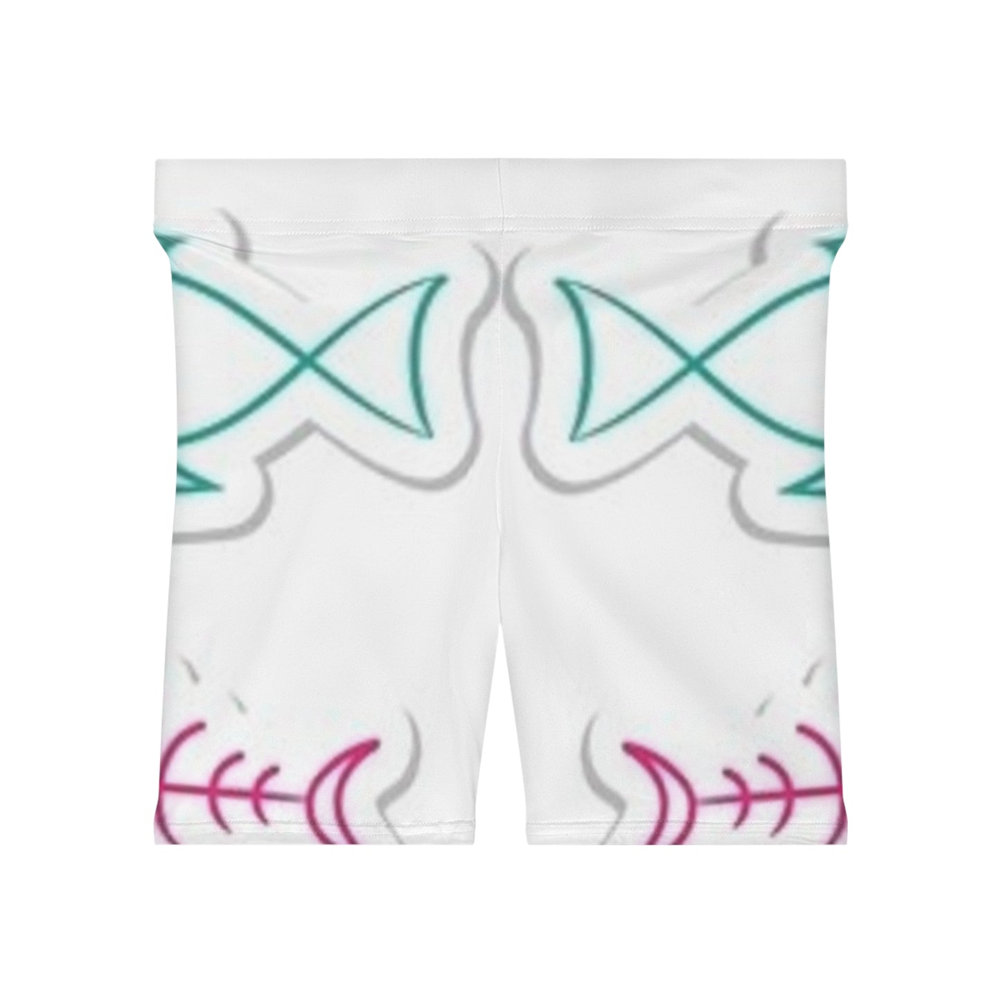 Vibrant Women's Biker Shorts with Fish Design - Perfect for Active Lifestyles