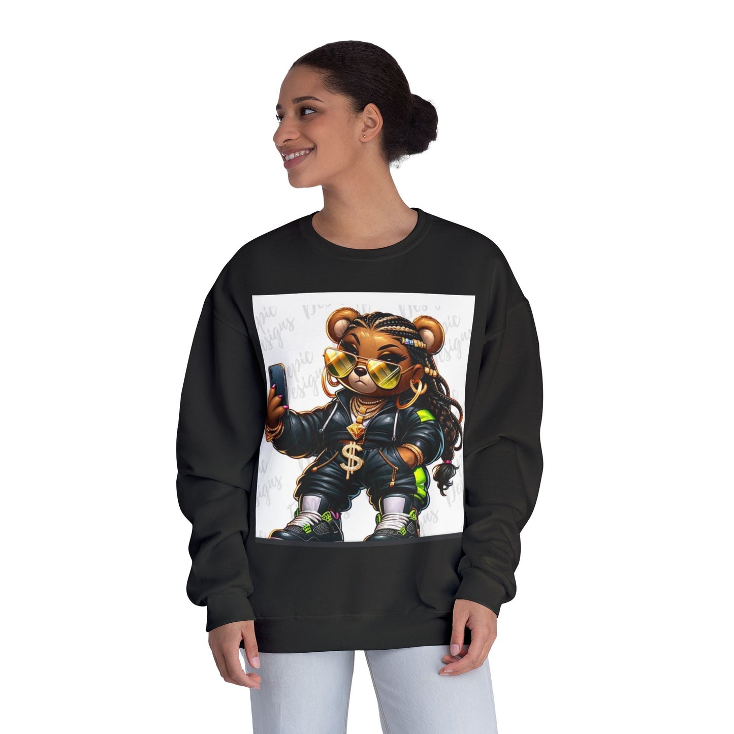Street Style Bear Crewneck Sweatshirt - Unisex Urban Fashion