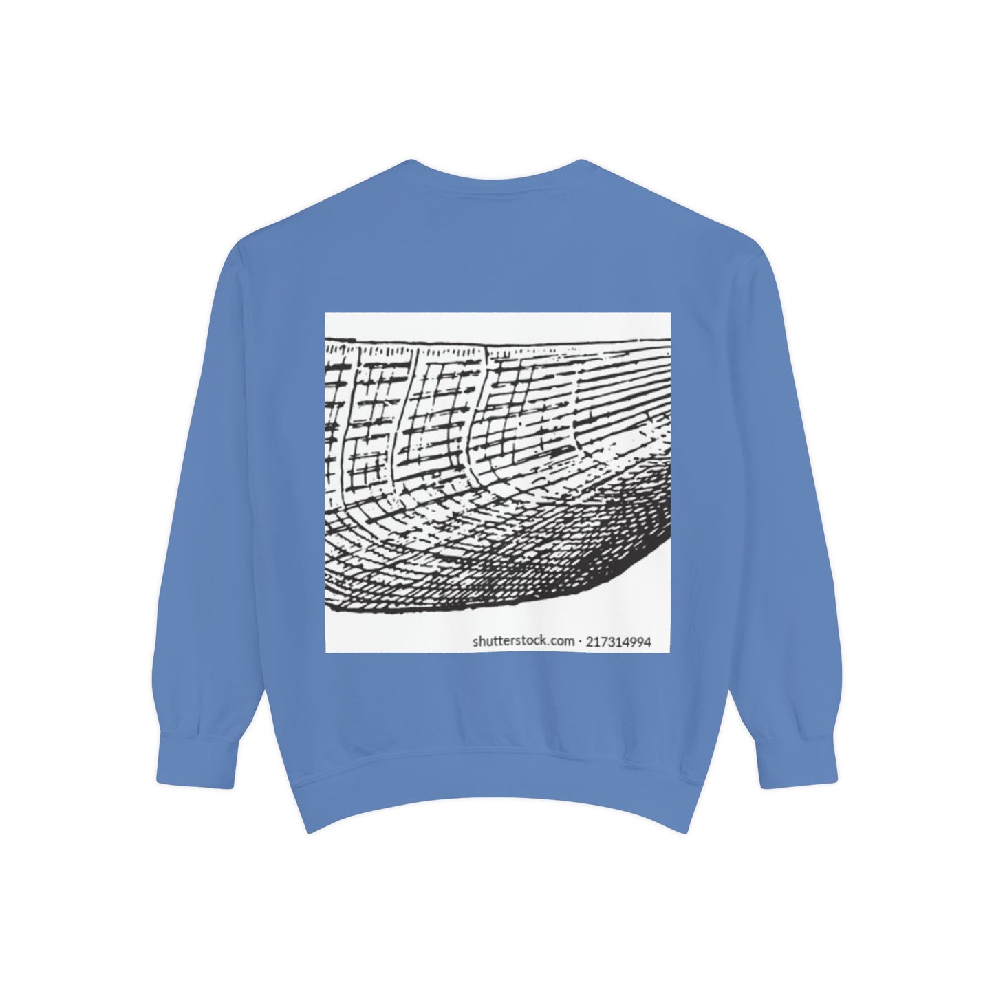Graphic Unisex Garment-Dyed Sweatshirt | Nautical Design for Ocean Lovers