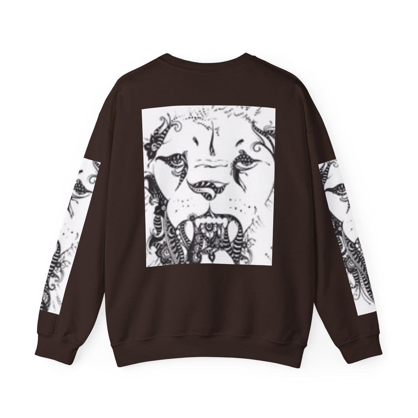 Wild Spirit Lion Graphic Crewneck Sweatshirt | Unisex Heavy Blend