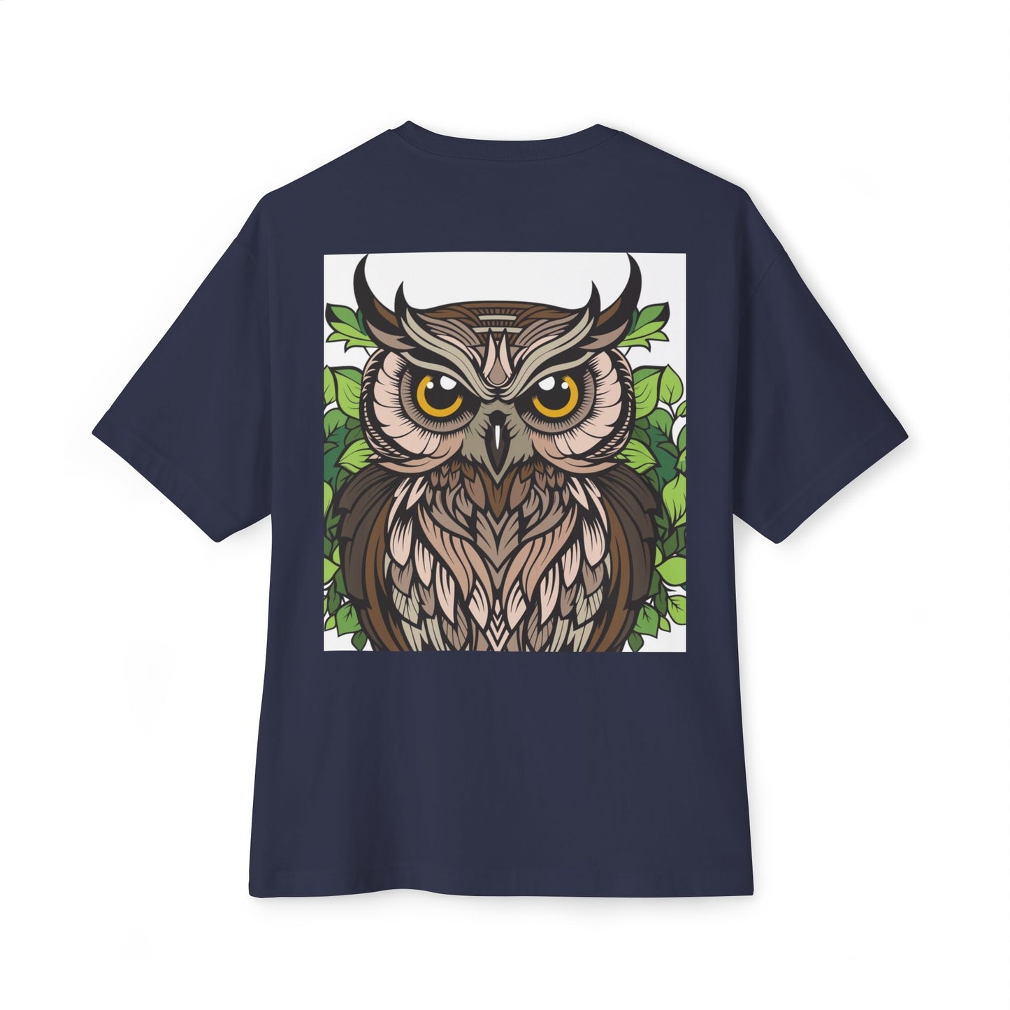 Wildlife Graphic Oversized T-Shirt - Snake & Owl Design