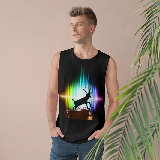 Unisex Artistic Spiderweb & Eagle Tank Top - Unique Graphic Sleeveless Tee for Nature Lovers