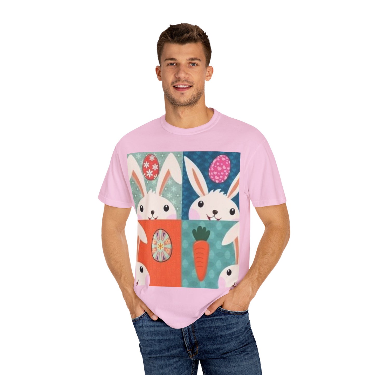 Playful Rabbit Easter T-Shirt for Family Celebrations