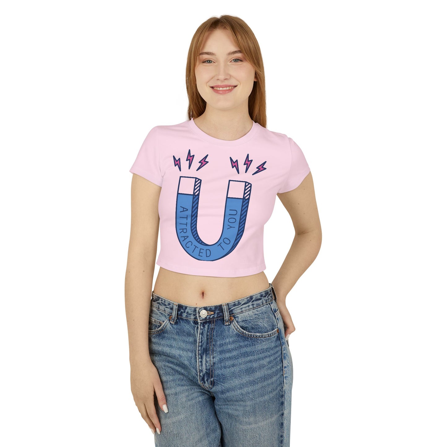 Attracted to You Women's Baby Tee - Cute Graphic T-Shirt for Casual Outfits