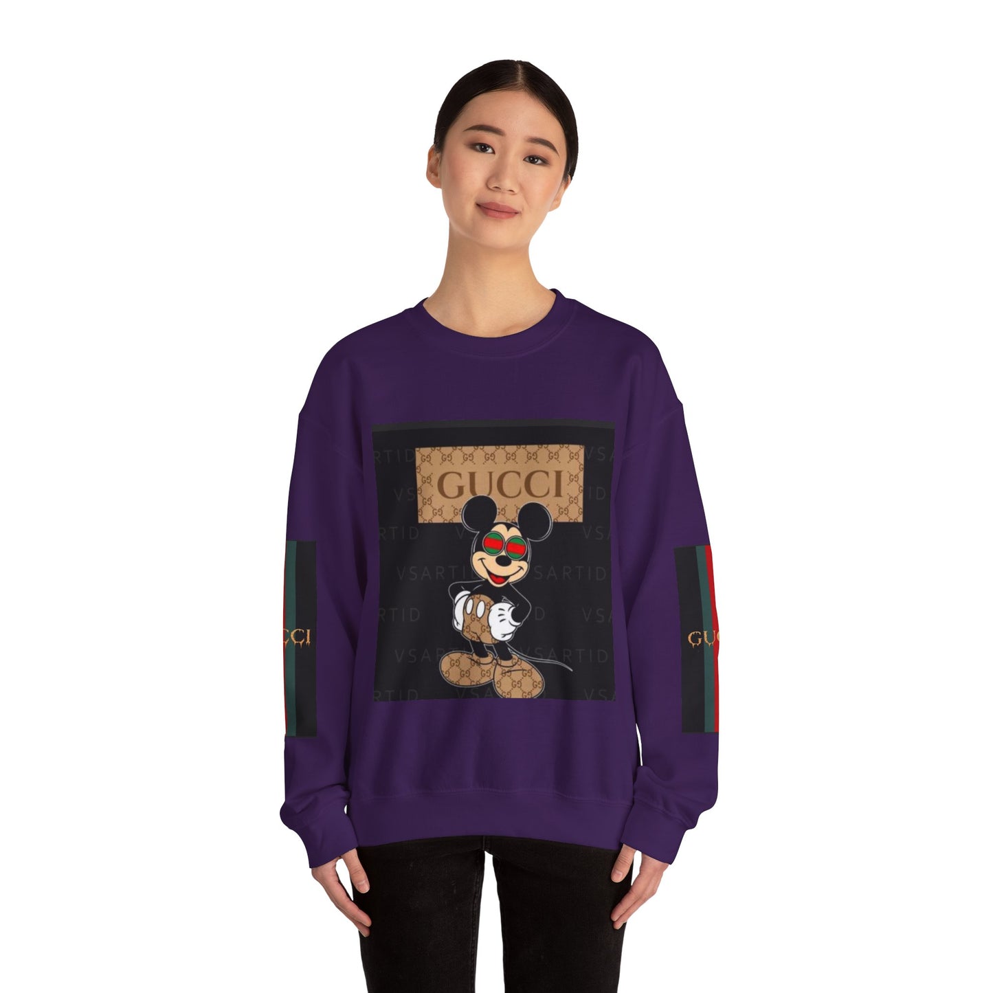 Gucci-Inspired Mickey Mouse Unisex Heavy Blend™ Crewneck Sweatshirt