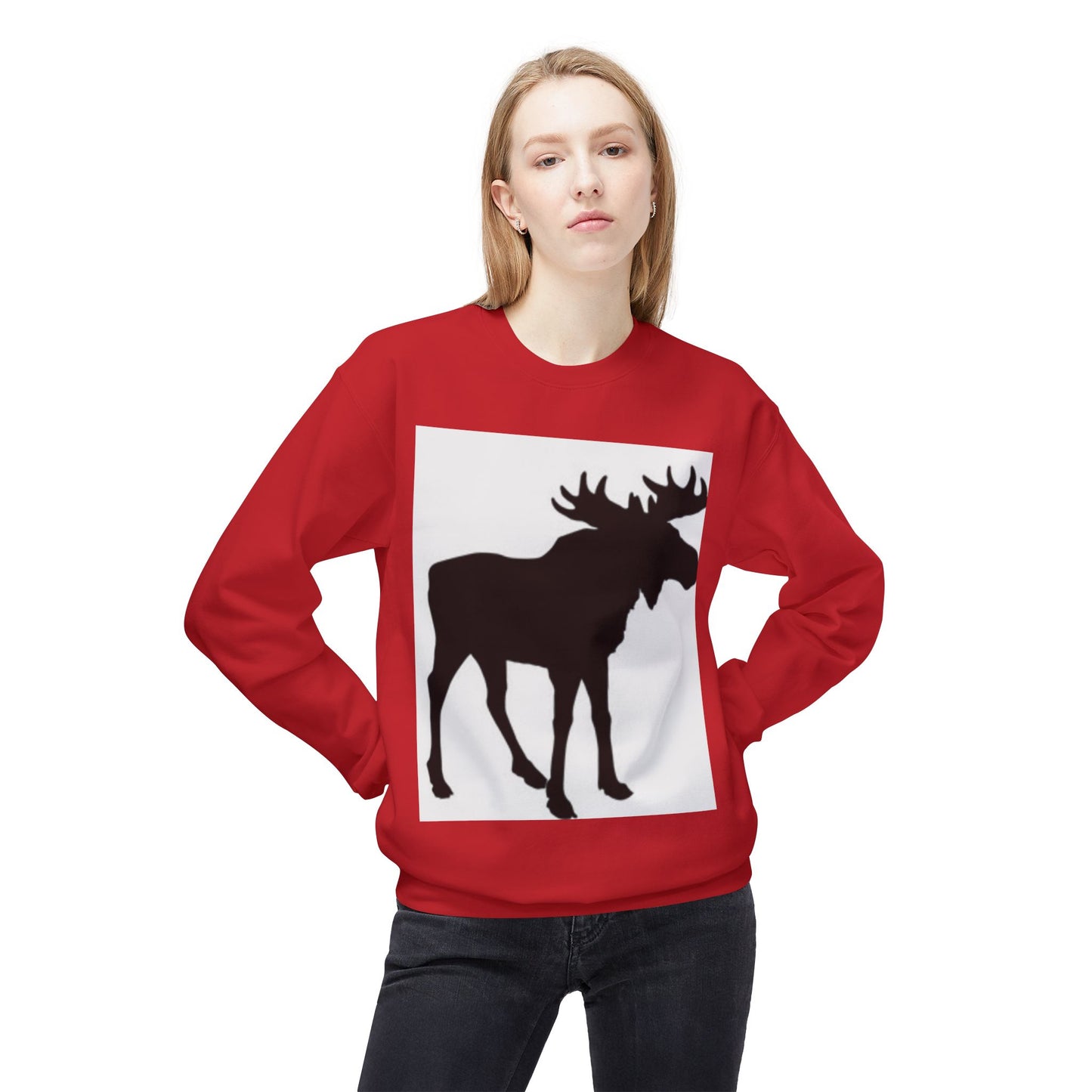 Whimsical Softstyle Fleece Crewneck Sweatshirt - Pink Rattle Design