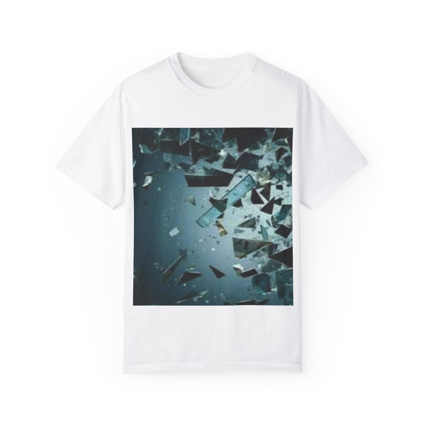 Unisex Garment-Dyed T-Shirt - Stylish Abstract Mirror Shard Design