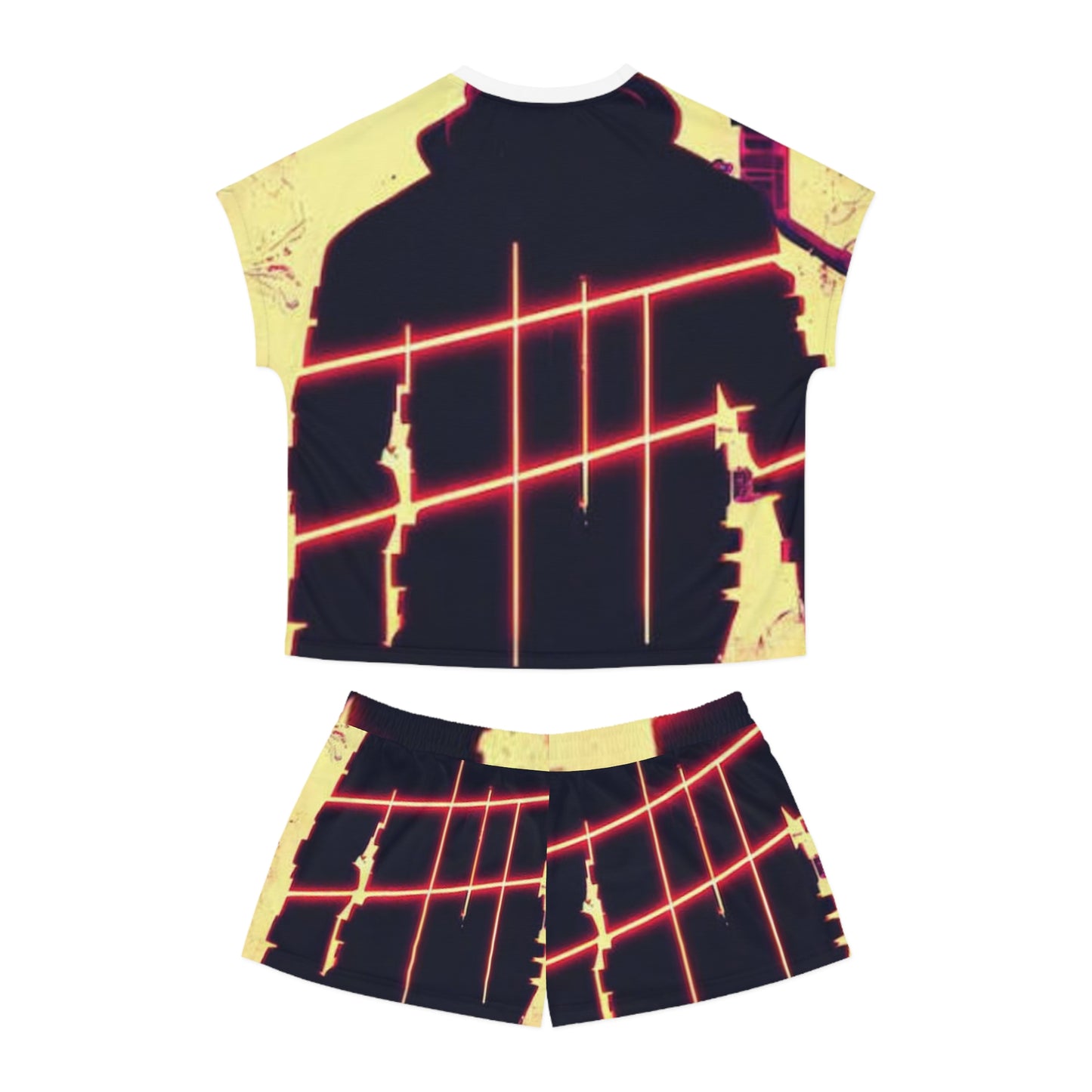 Neon Glow Women's Short Pajama Set - Stylish & Comfortable Sleepwear