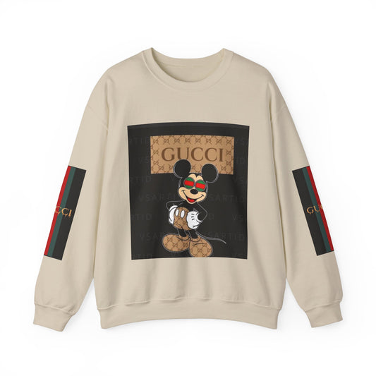 Gucci-Inspired Mickey Mouse Unisex Heavy Blend™ Crewneck Sweatshirt