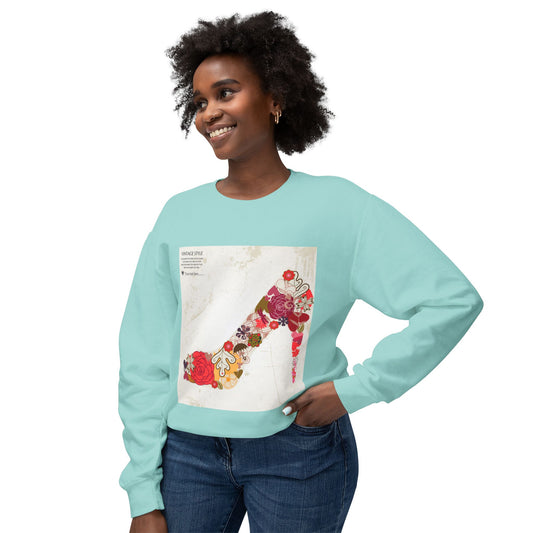 Vintage Floral High Heel Unisex Crewneck Sweatshirt | Stylish & Comfortable