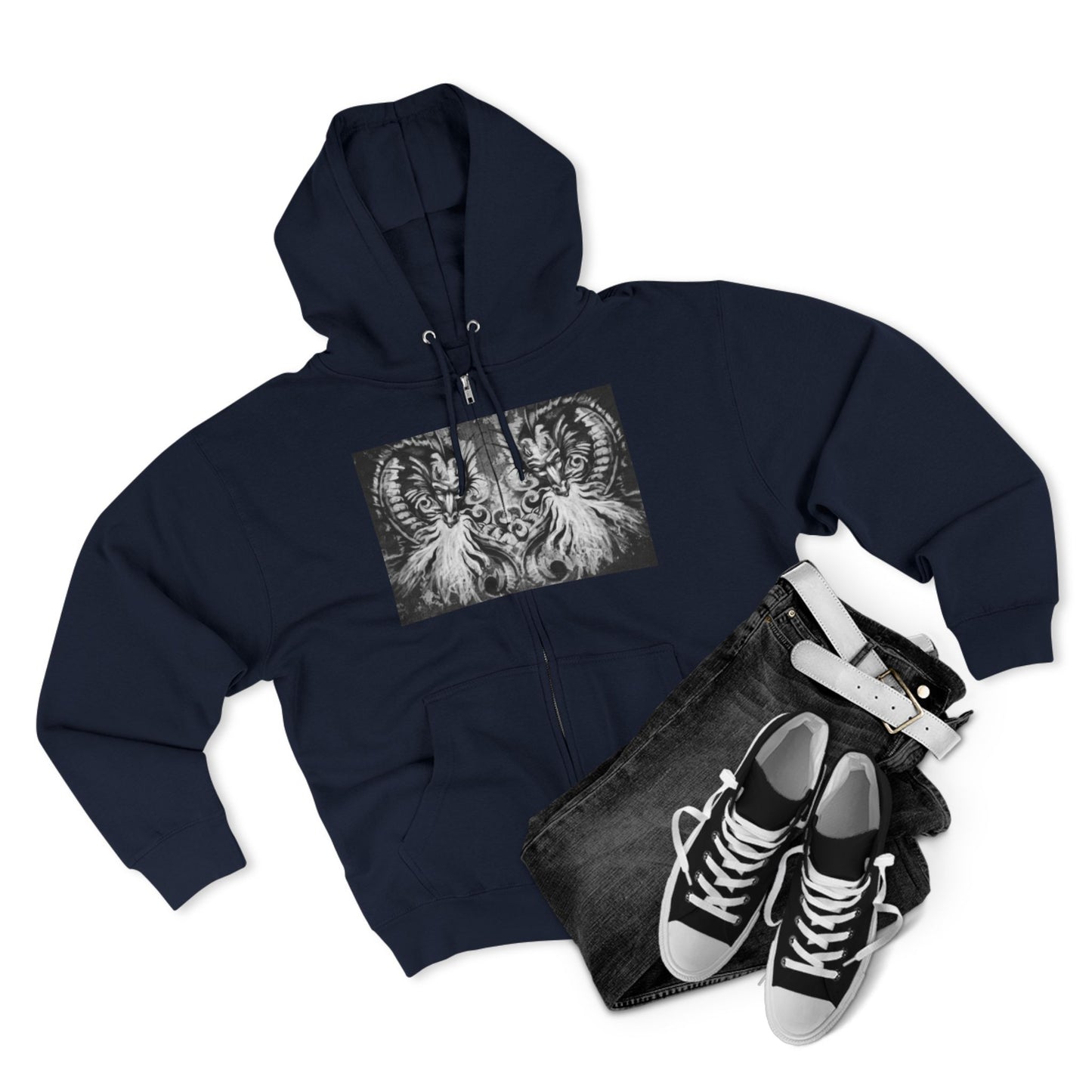 Colorful Artistic Unisex Zip Hoodie - Vibrant Design for Creative Souls