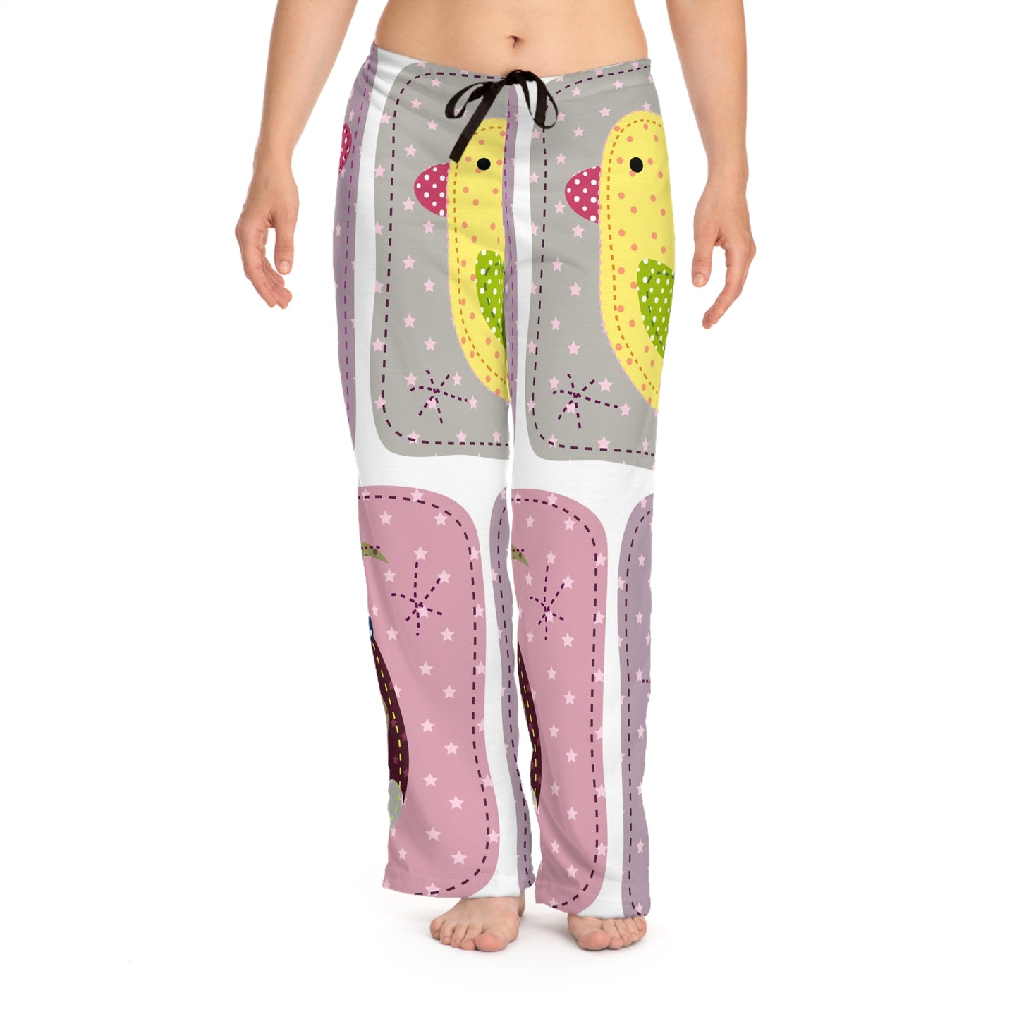 Whimsical Bird Print Women's Pajama Pants - Cozy Sleepwear for Relaxation