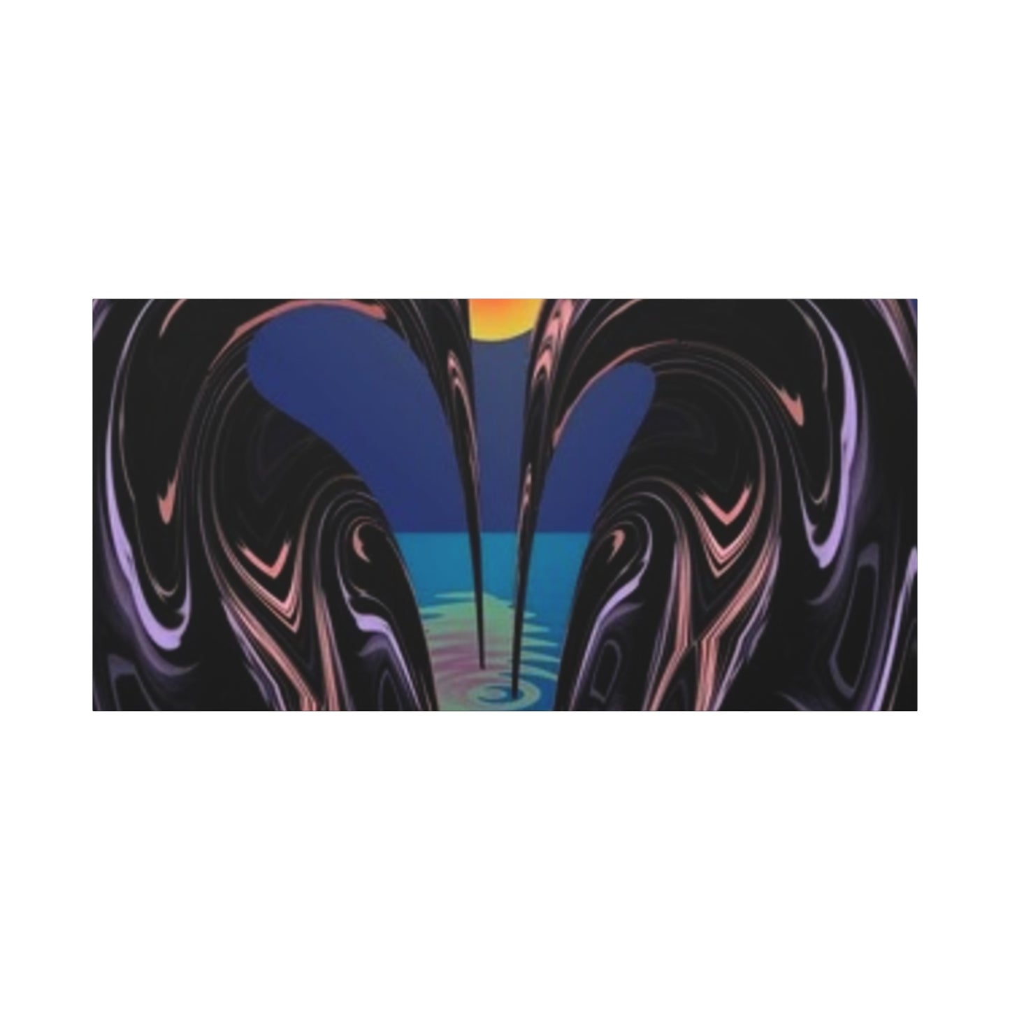 Romantic Abstract Canvas Art - Heart-Shaped Design for Home Decor