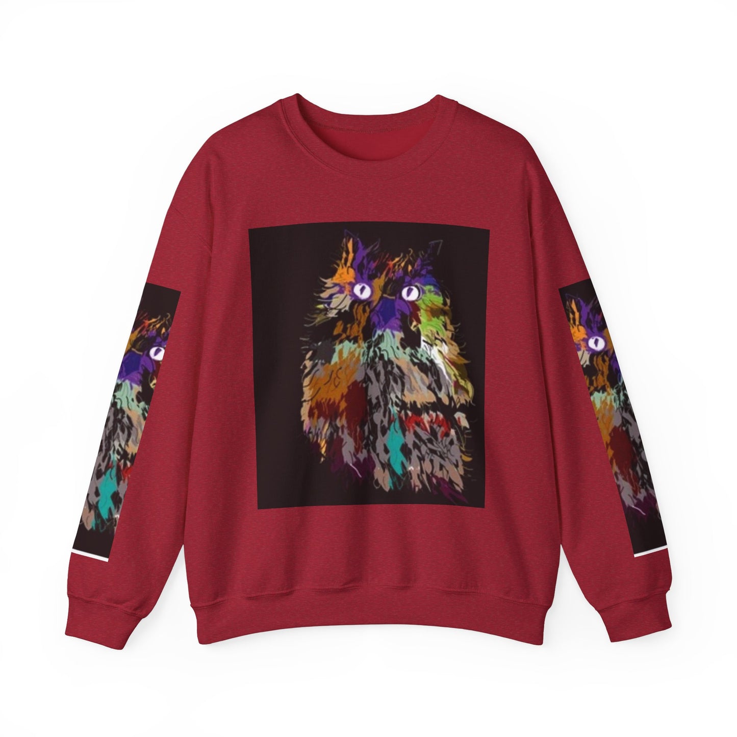 Colorful Owl Crewneck Sweatshirt - Unisex Heavy Blend™ - Cozy Art Wear for Animal Lovers