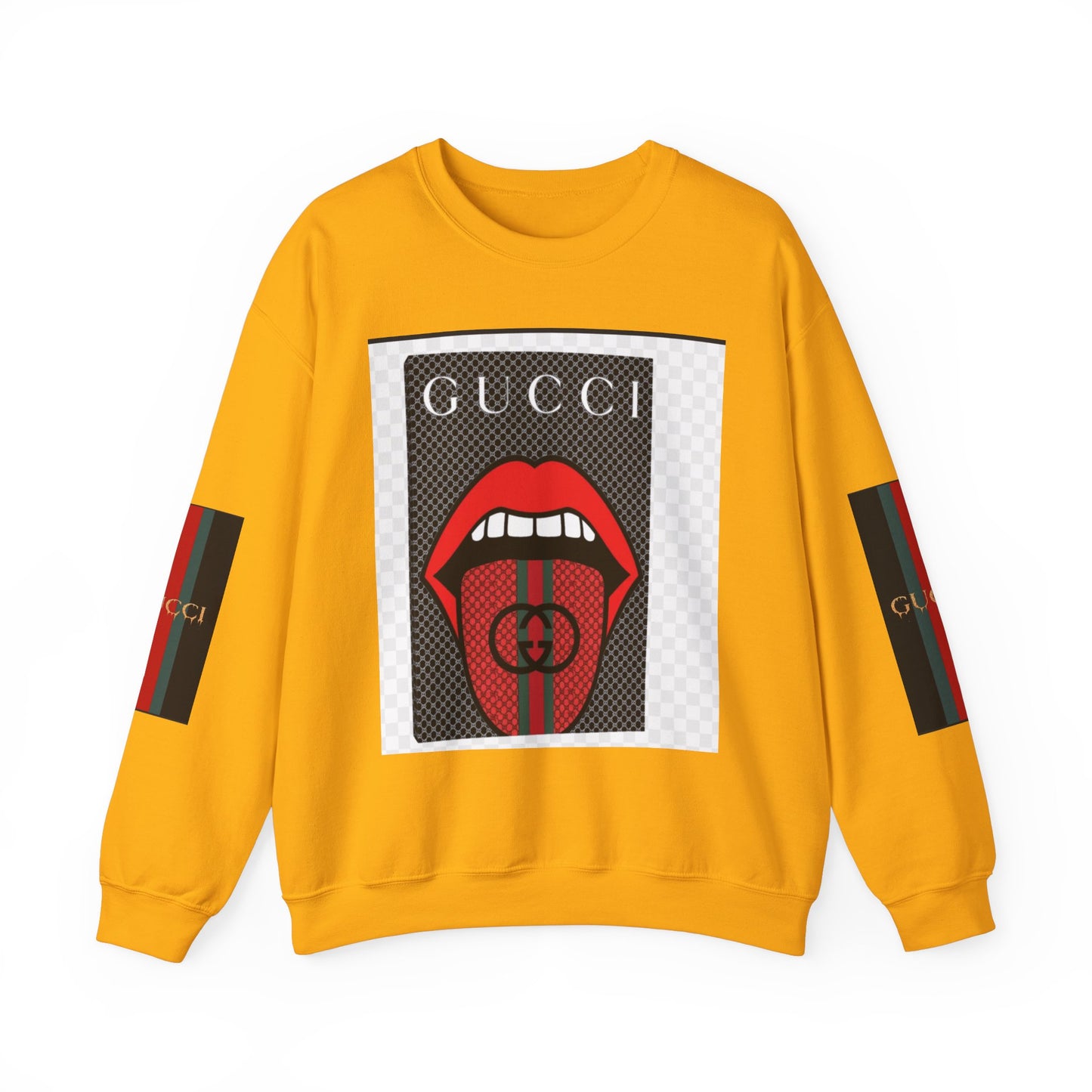 Gucci Inspired Unisex Heavy Blend Crewneck Sweatshirt - Bold Graphic Design