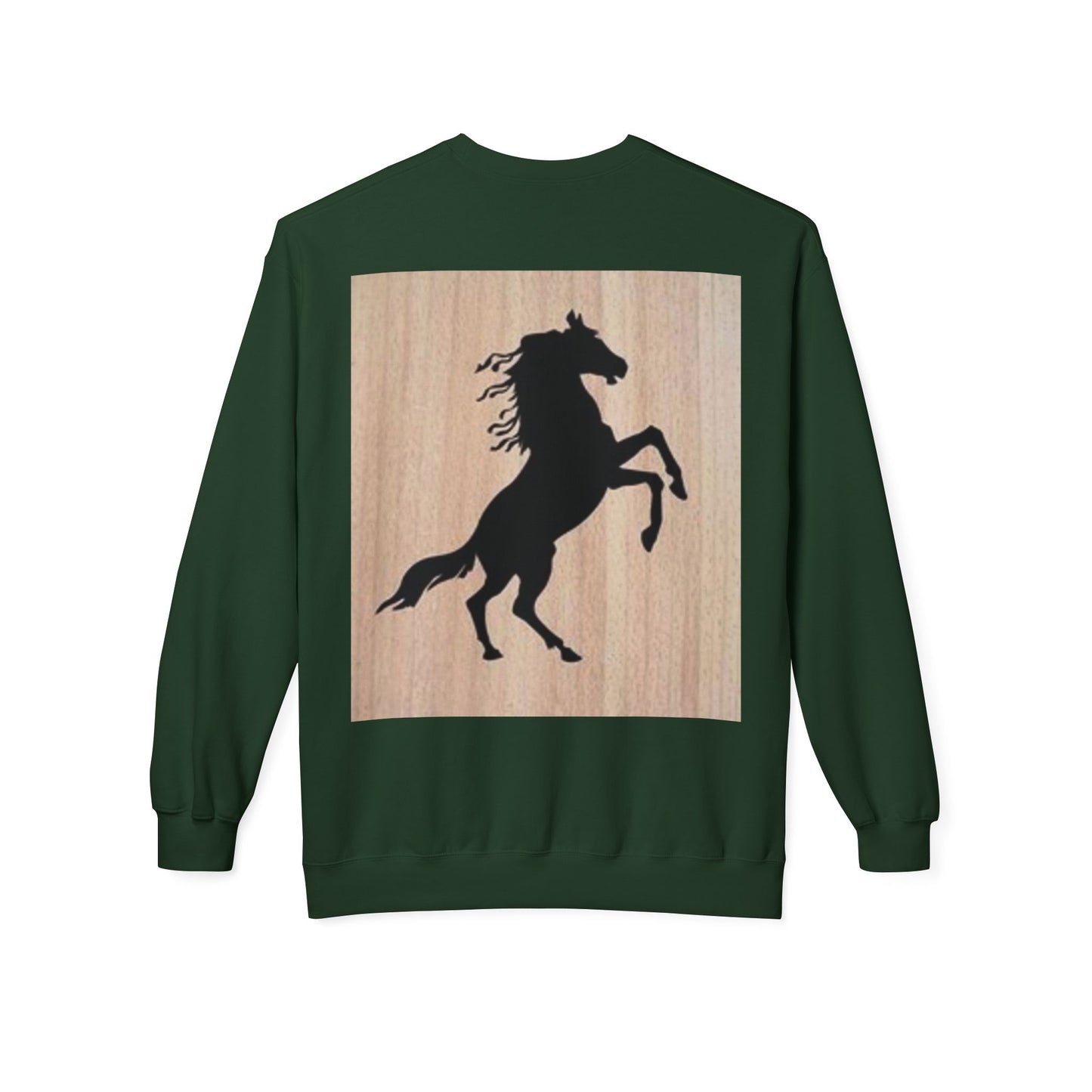 Equestrian Silhouette Fleece Sweatshirt - Perfect for Horse Lovers