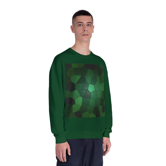 Eco-Friendly Green Hexagon Crewneck Sweatshirt | Unisex Design
