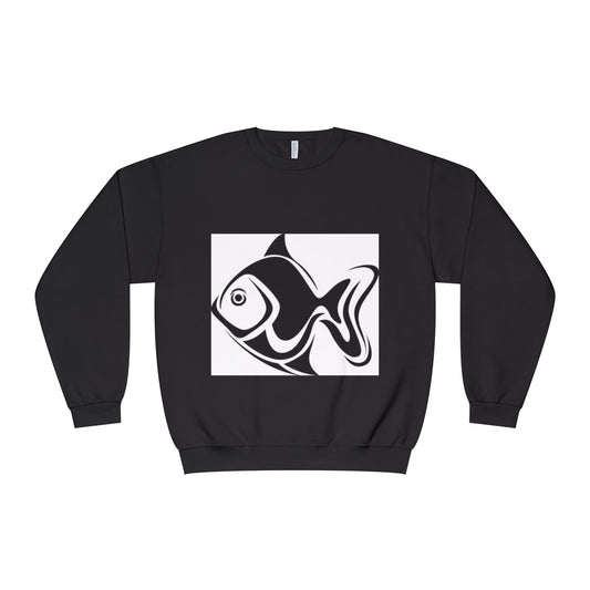 Cute Fish Design Unisex Crewneck Sweatshirt | Cozy Gift for Animal Lovers