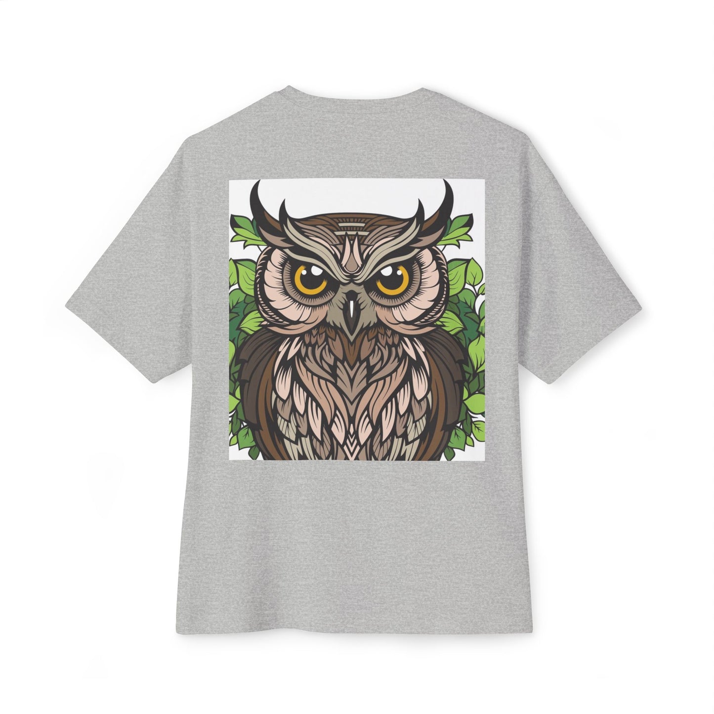 Wildlife Graphic Oversized T-Shirt - Snake & Owl Design