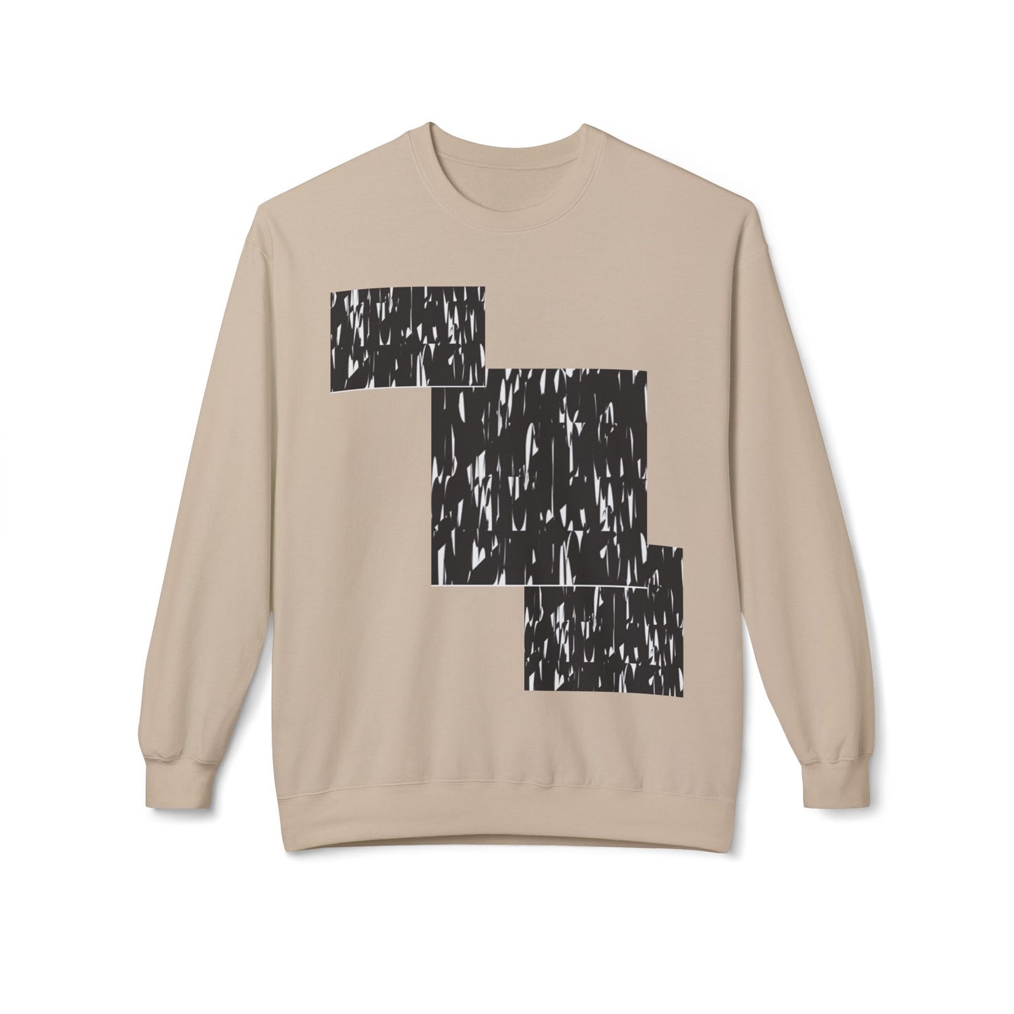 Modern Abstract Fleece Crewneck Sweatshirt - Cozy Unisex Apparel