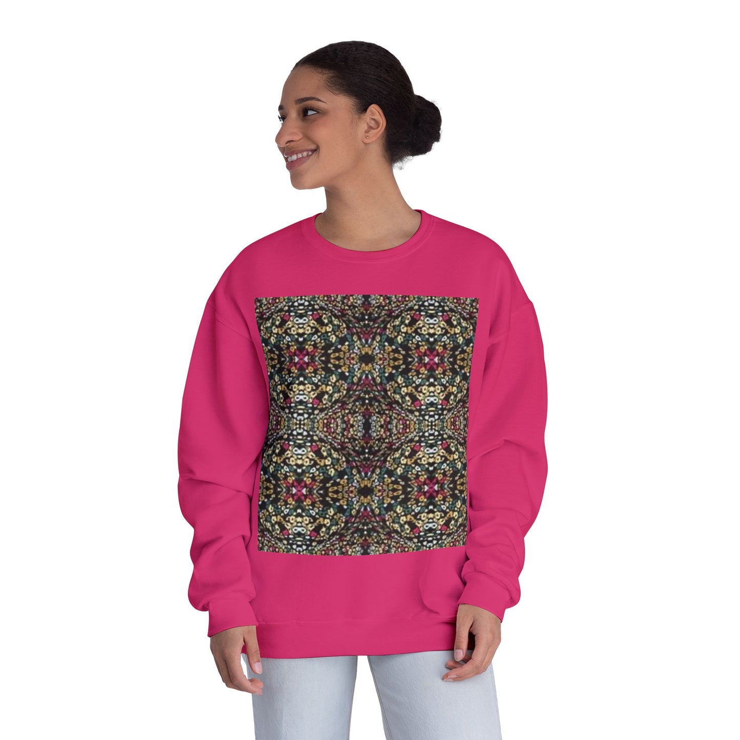 Vibrant Floral Pattern Unisex Crewneck Sweatshirt