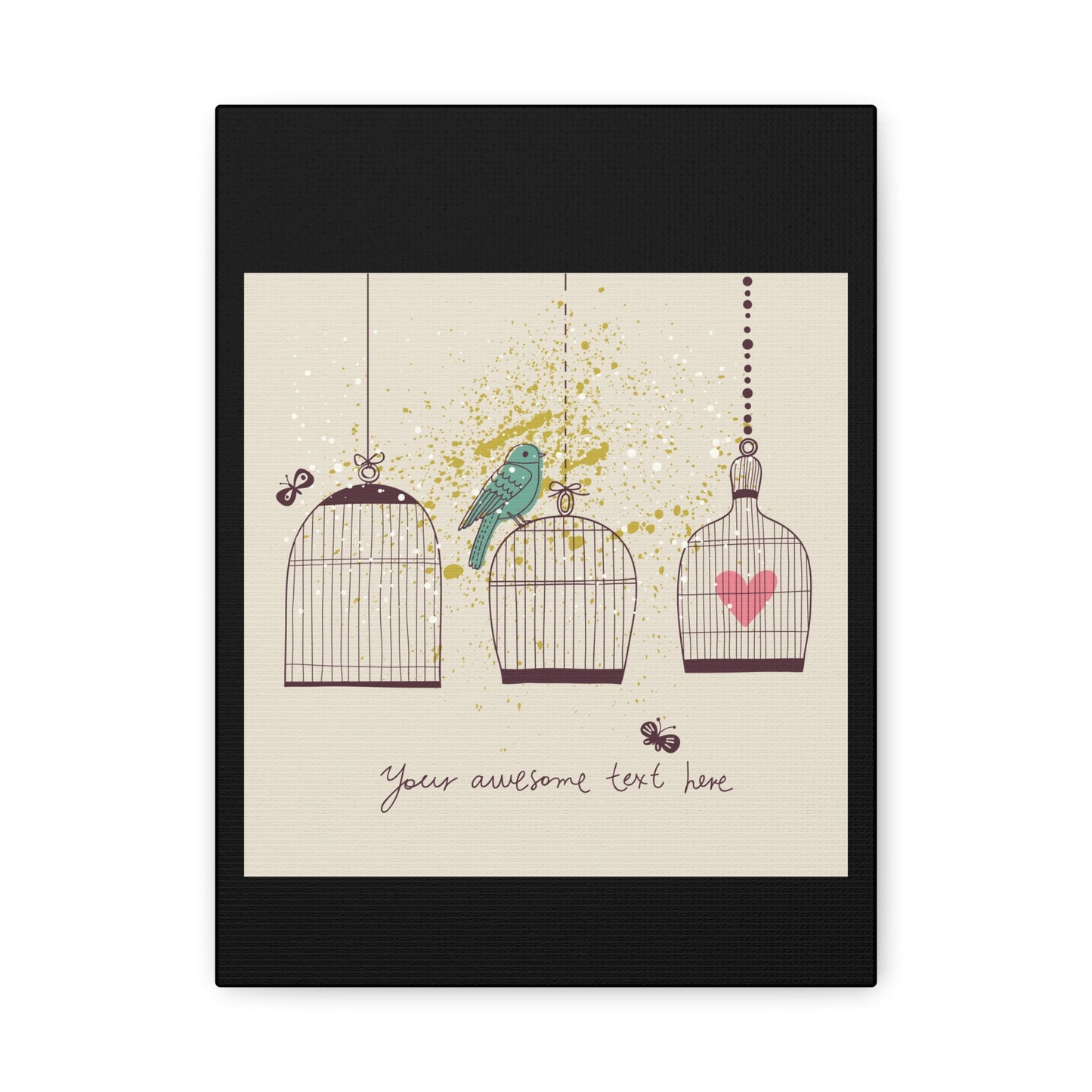 Whimsical Birdcage Canvas Wall Art - Personalized Home Decor