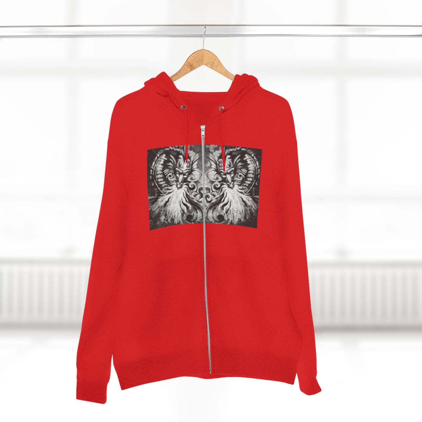 Colorful Artistic Unisex Zip Hoodie - Vibrant Design for Creative Souls