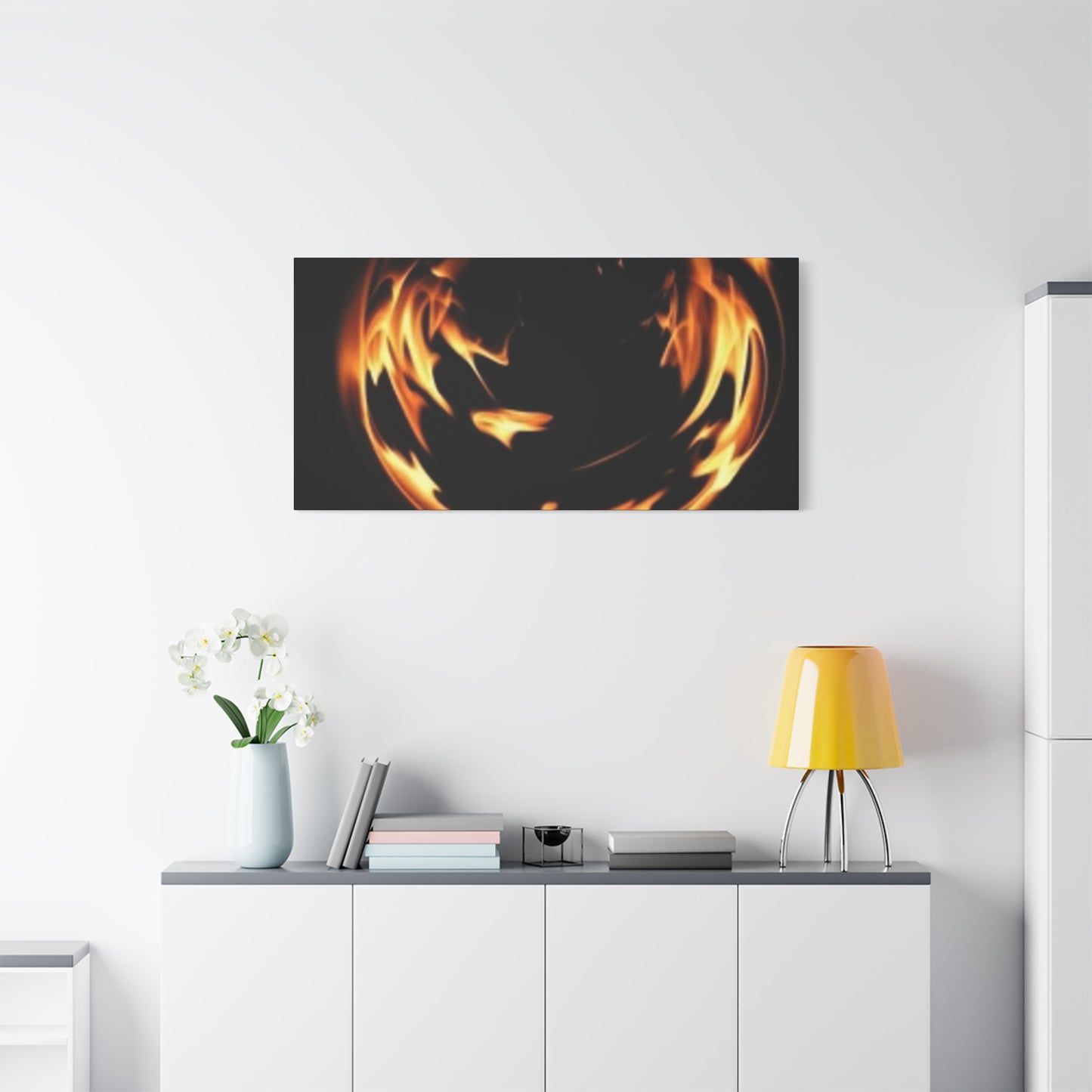 Fire Swirl Matte Canvas Art - Stretched 1.25" Gallery Wrap