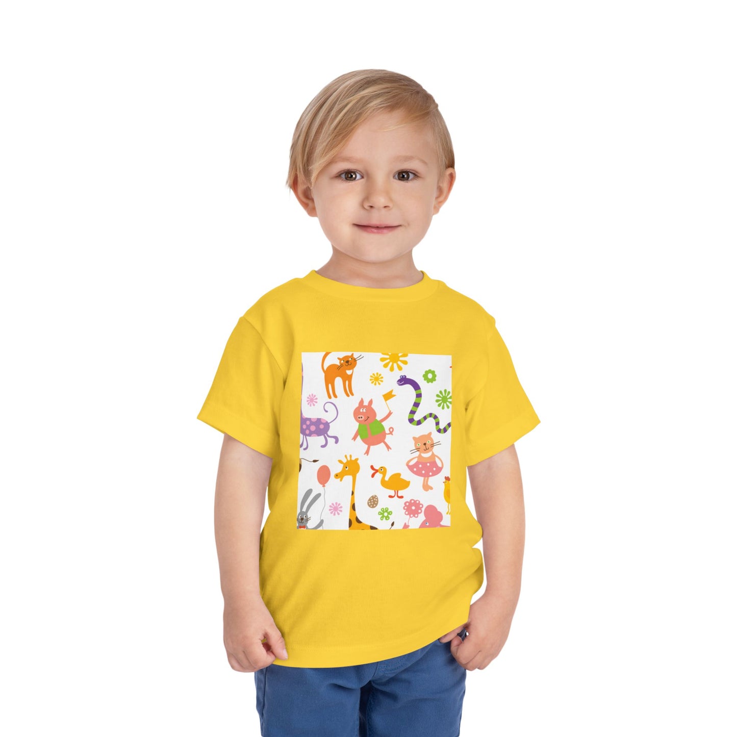 Playful Toddler Tee with Fun Animal Prints