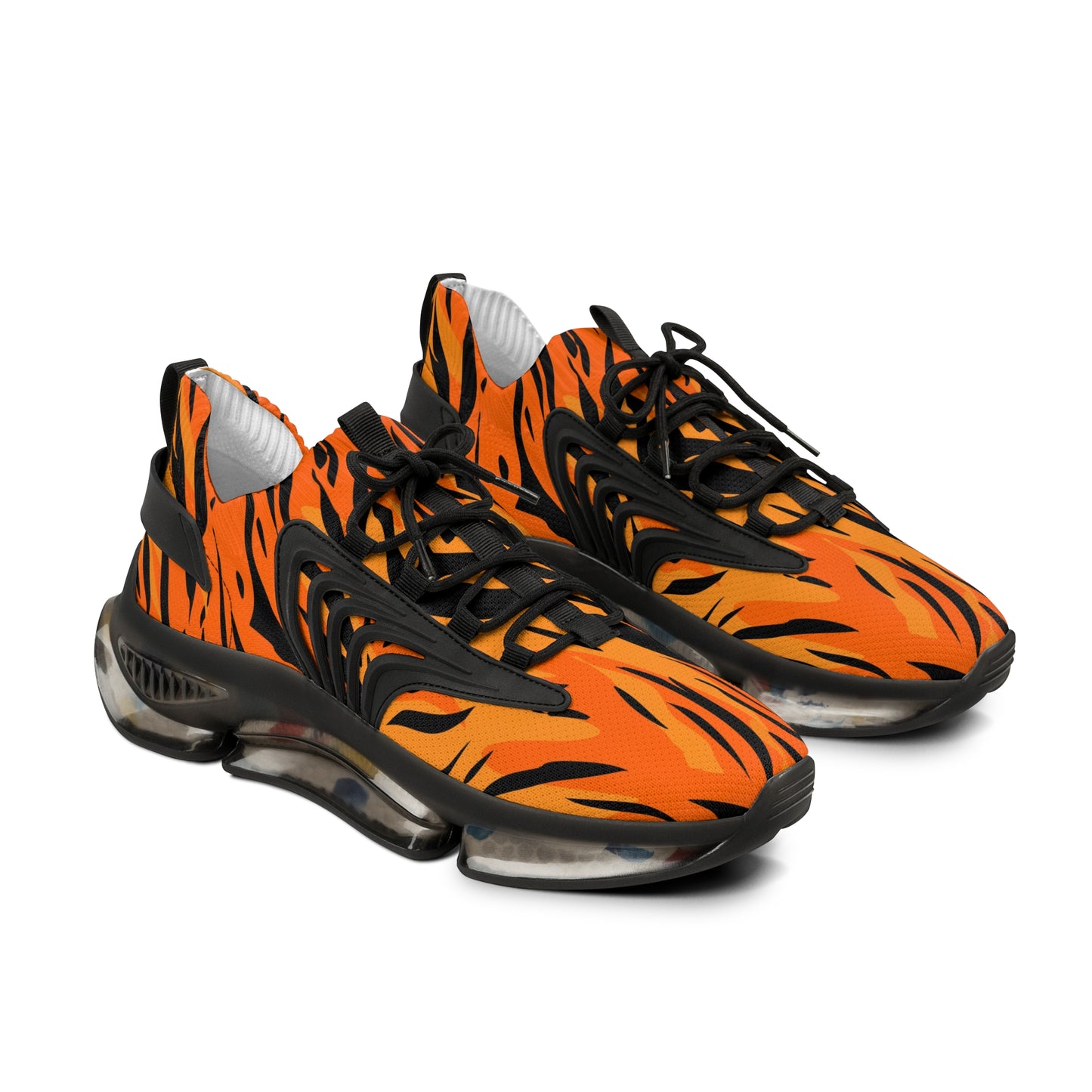 Men's Tiger Print Mesh Sneakers - Stylish, Lightweight Athletic Footwear