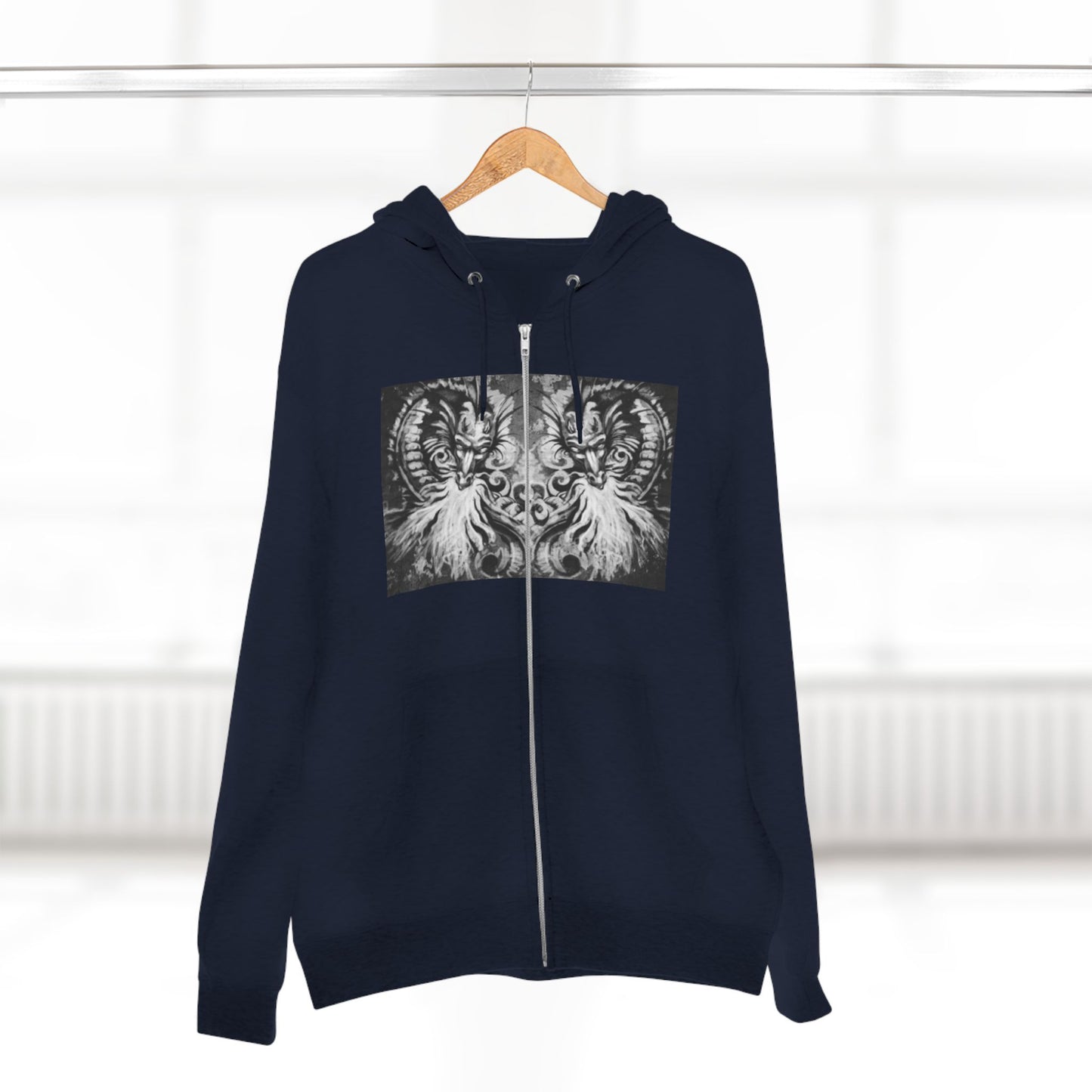 Colorful Artistic Unisex Zip Hoodie - Vibrant Design for Creative Souls