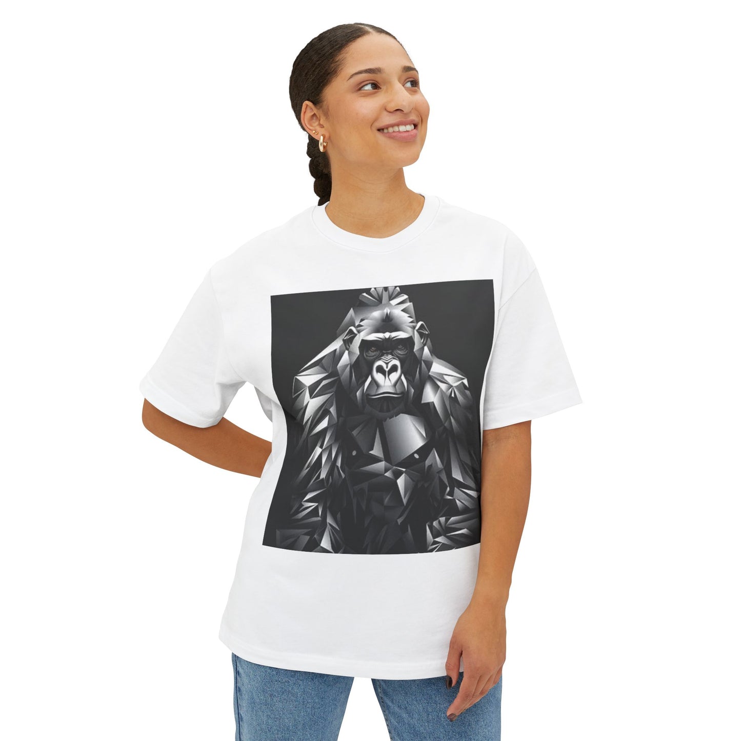 Unisex Oversized Boxy Tee - Vibrant Hoodie Graphic Shirt for Casual Style