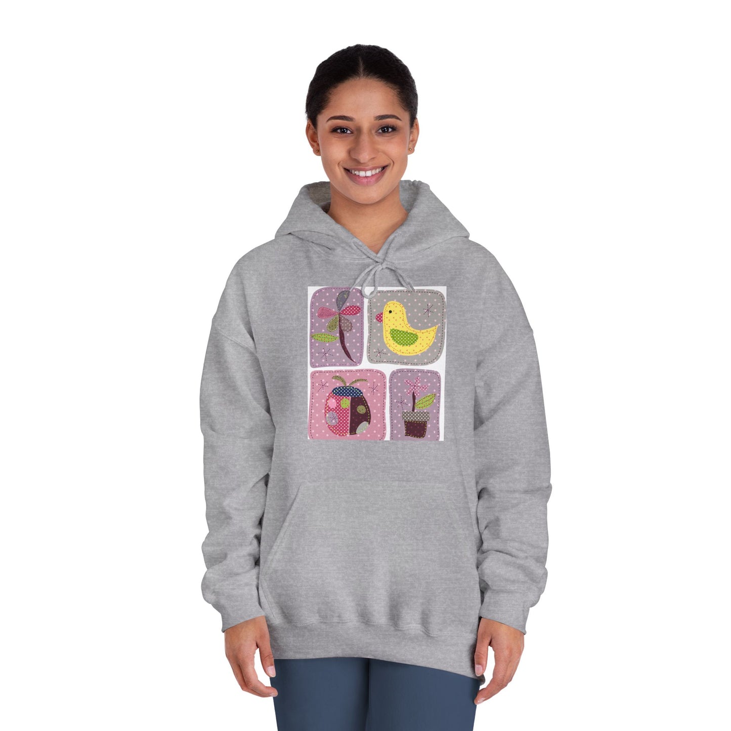 Cozy Unisex Hooded Sweatshirt with Floral Design - Perfect for Spring Celebrations