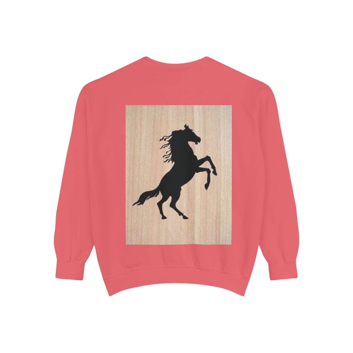 Equestrian Spirit Unisex Garment-Dyed Sweatshirt - Bold Horse Design