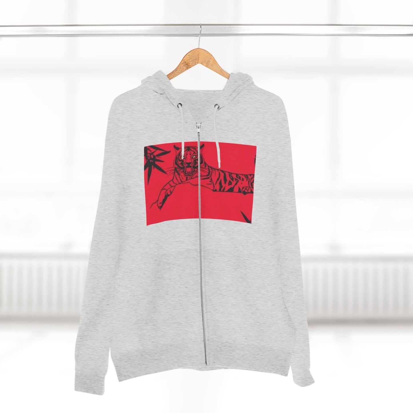 Cool Tiger Graphic Unisex Zip Hoodie - Trendy Streetwear for Animal Lovers