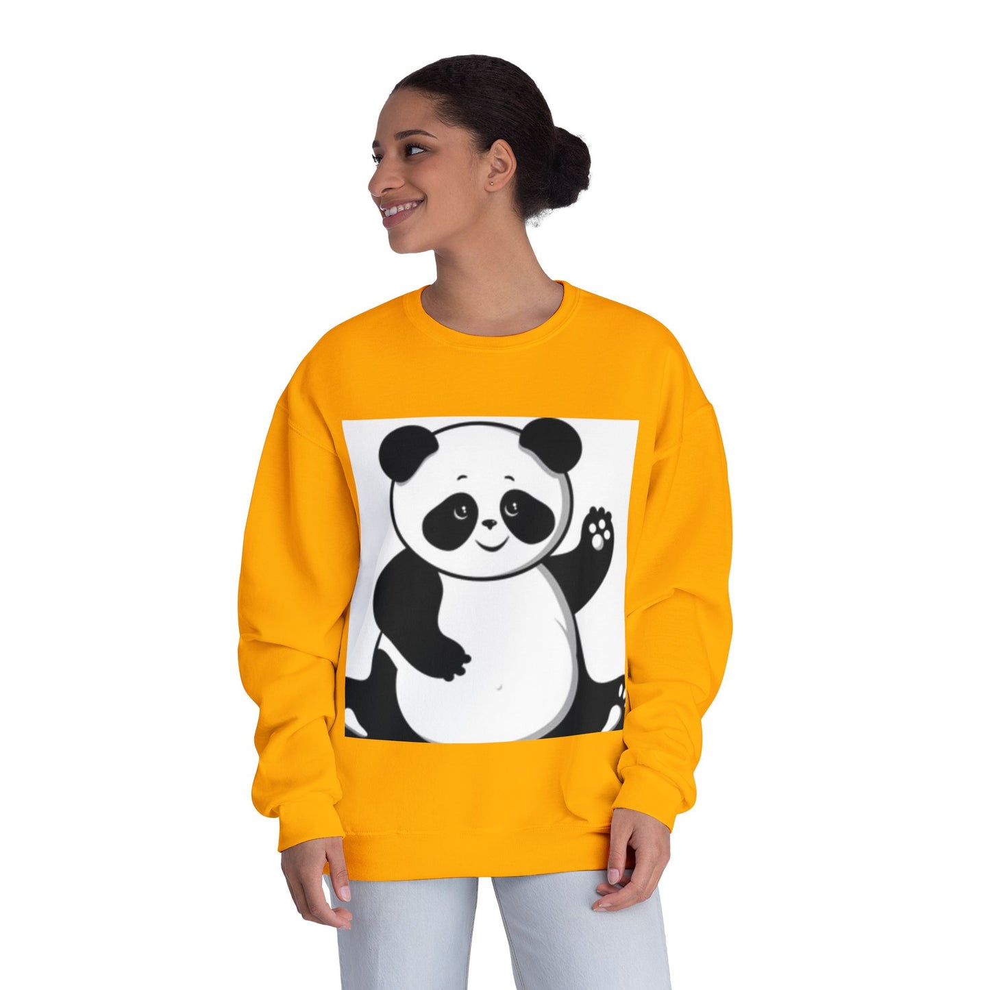 Cute Panda Unisex Crewneck Sweatshirt - Cozy Casual Wear for Animal Lovers