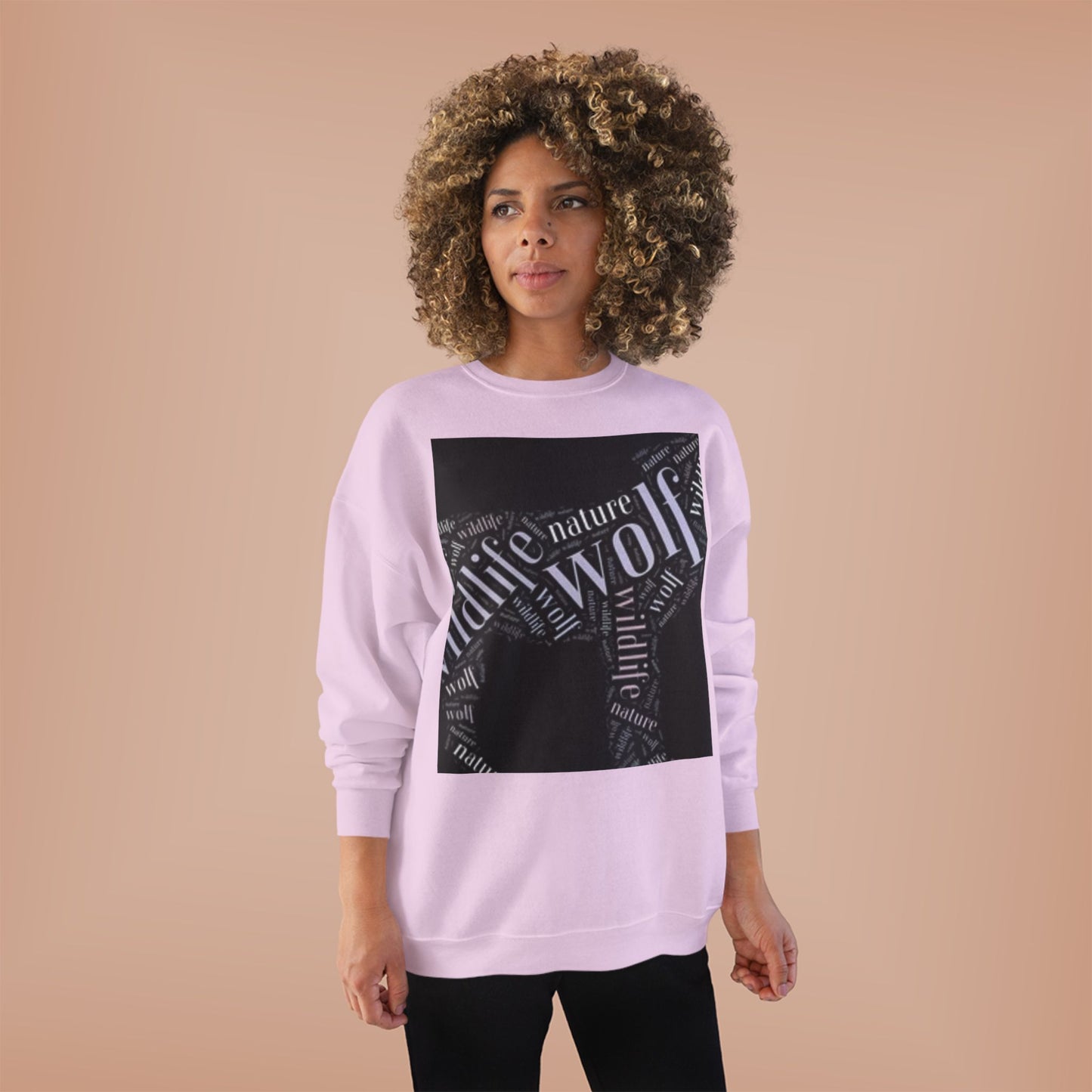 Unisex Eco-Friendly Wolf Graphic Crewneck Sweatshirt - Nature Lover Gift