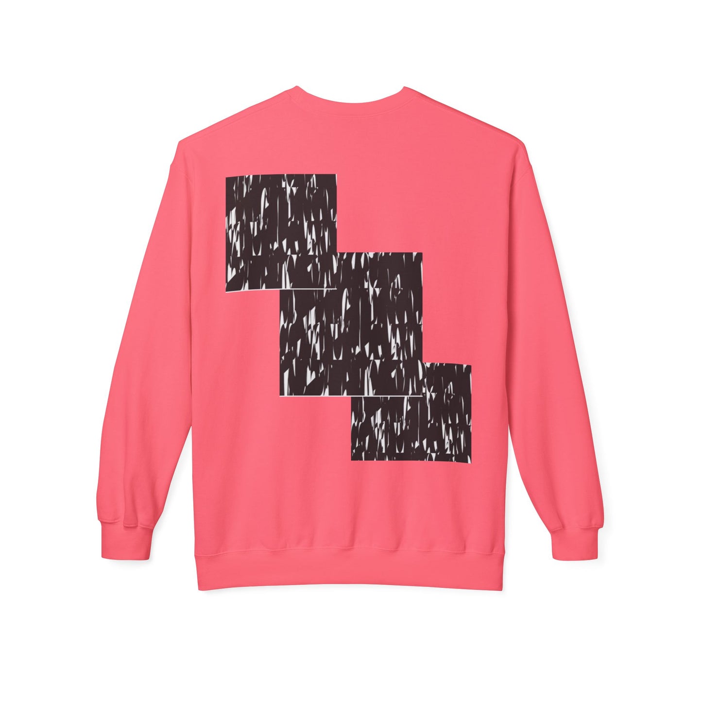 Modern Abstract Fleece Crewneck Sweatshirt - Cozy Unisex Apparel