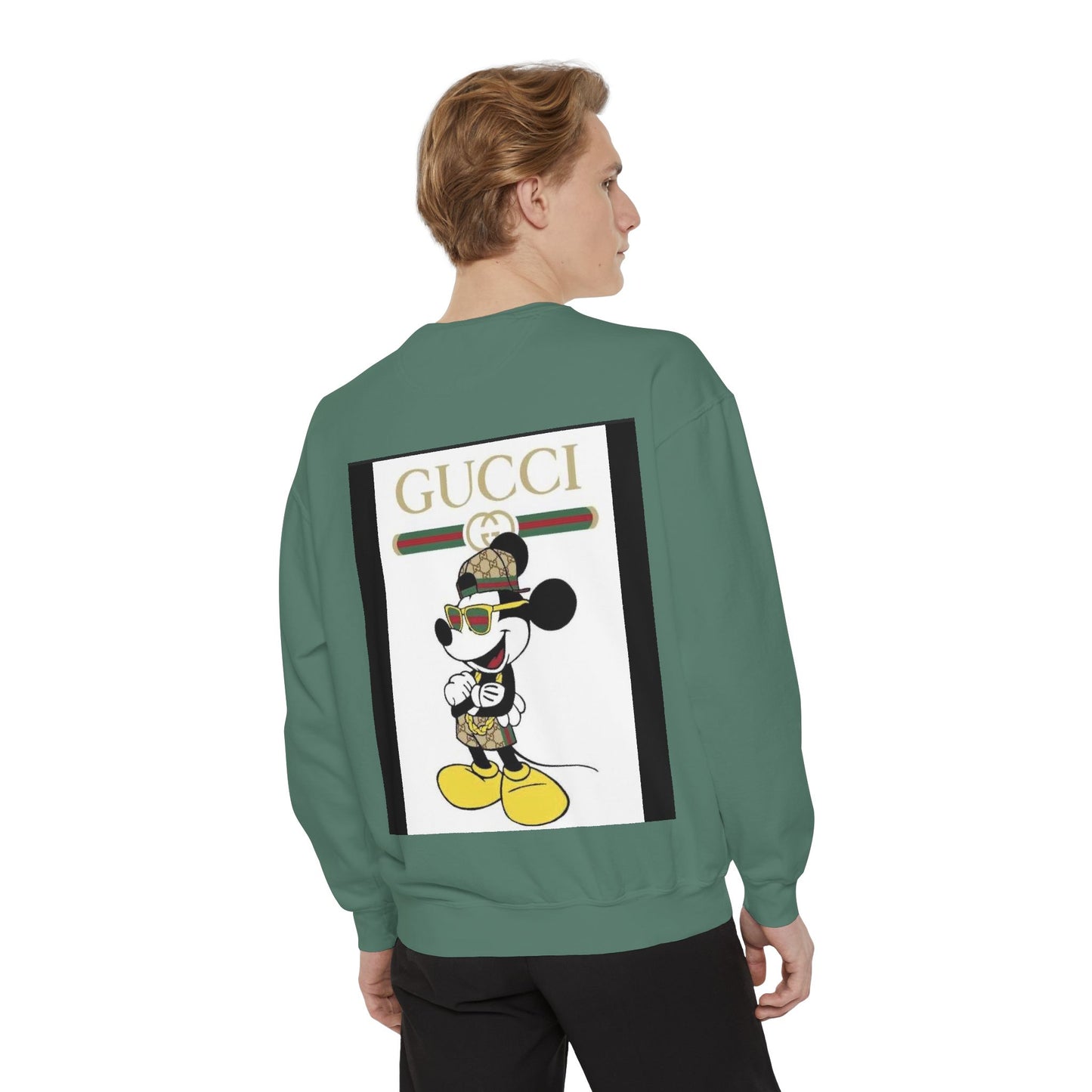 Mickey Mouse Gucci Streetwear Sweatshirt - Unisex Garment-Dyed