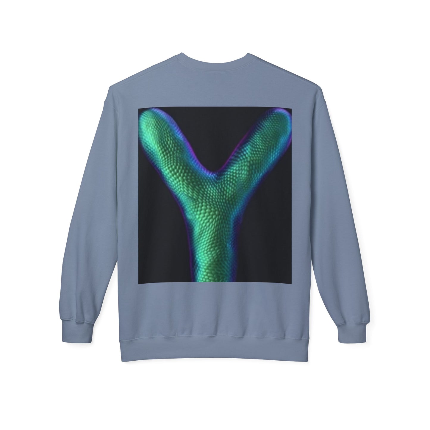 Unisex Y Graphic Fleece Crewneck Sweatshirt - Cozy Modern Style