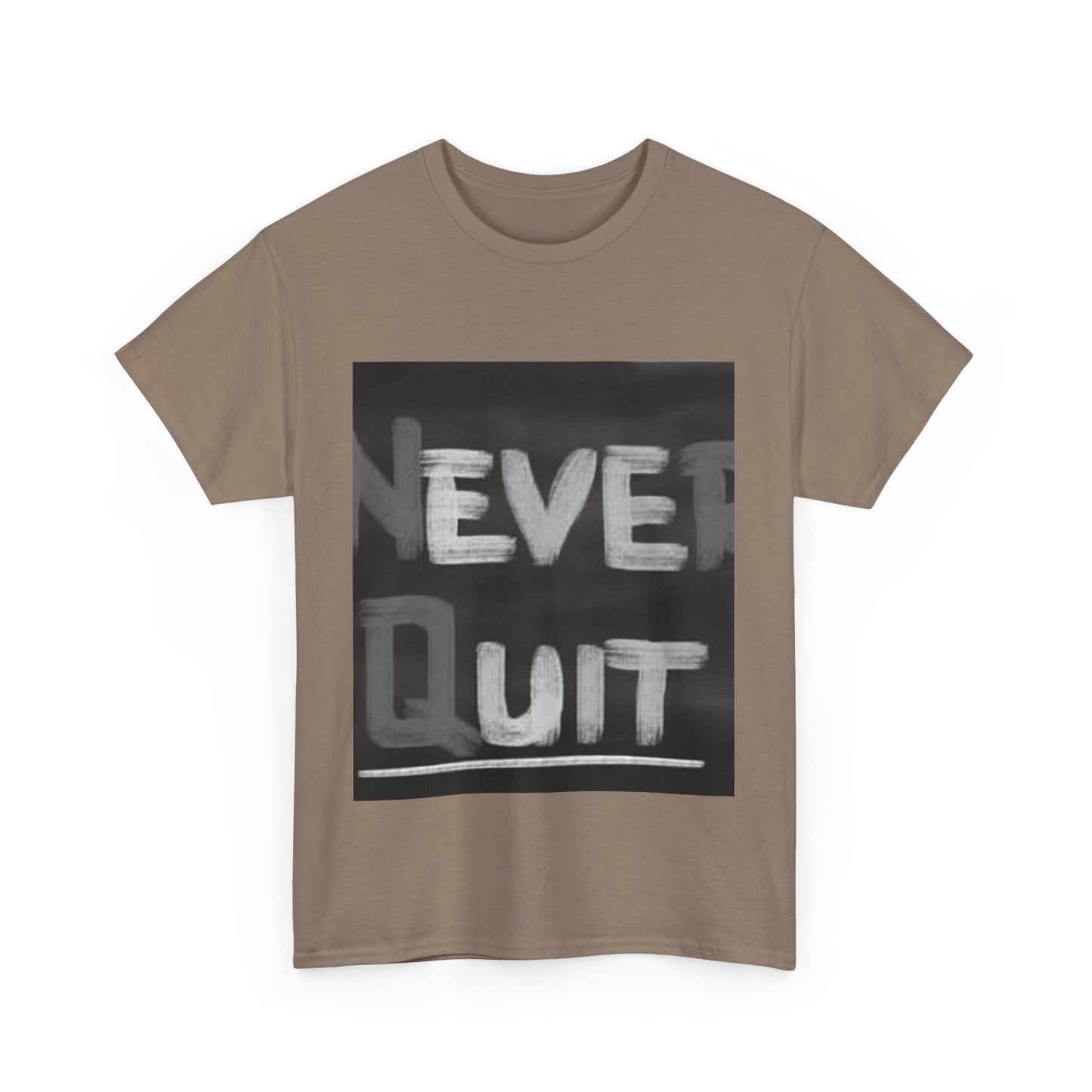 Motivational Unisex Heavy Cotton Tee - "Never Quit" Inspirational Shirt
