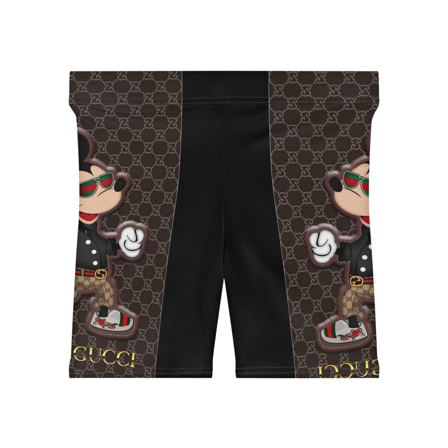 Stylish Women's Biker Shorts with Mickey Mouse Design