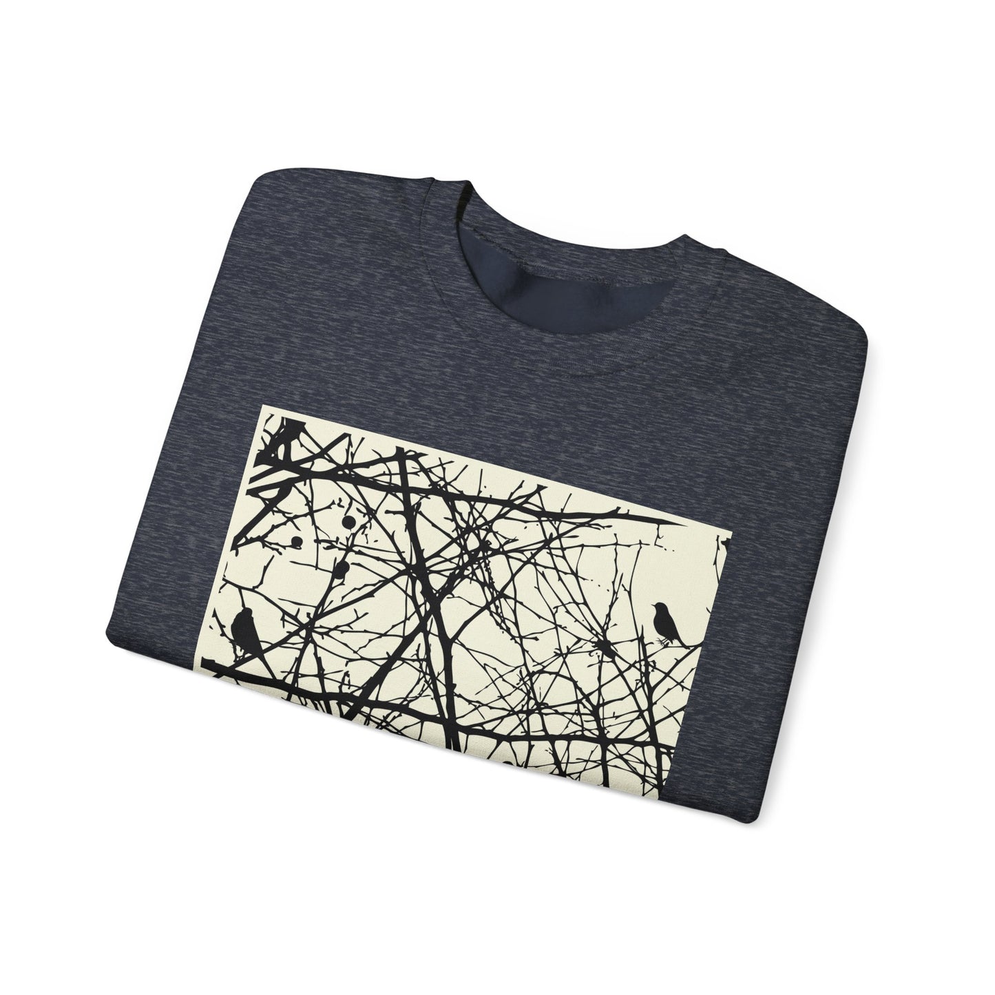 Nature-Inspired Unisex Crewneck Sweatshirt with Bird Print