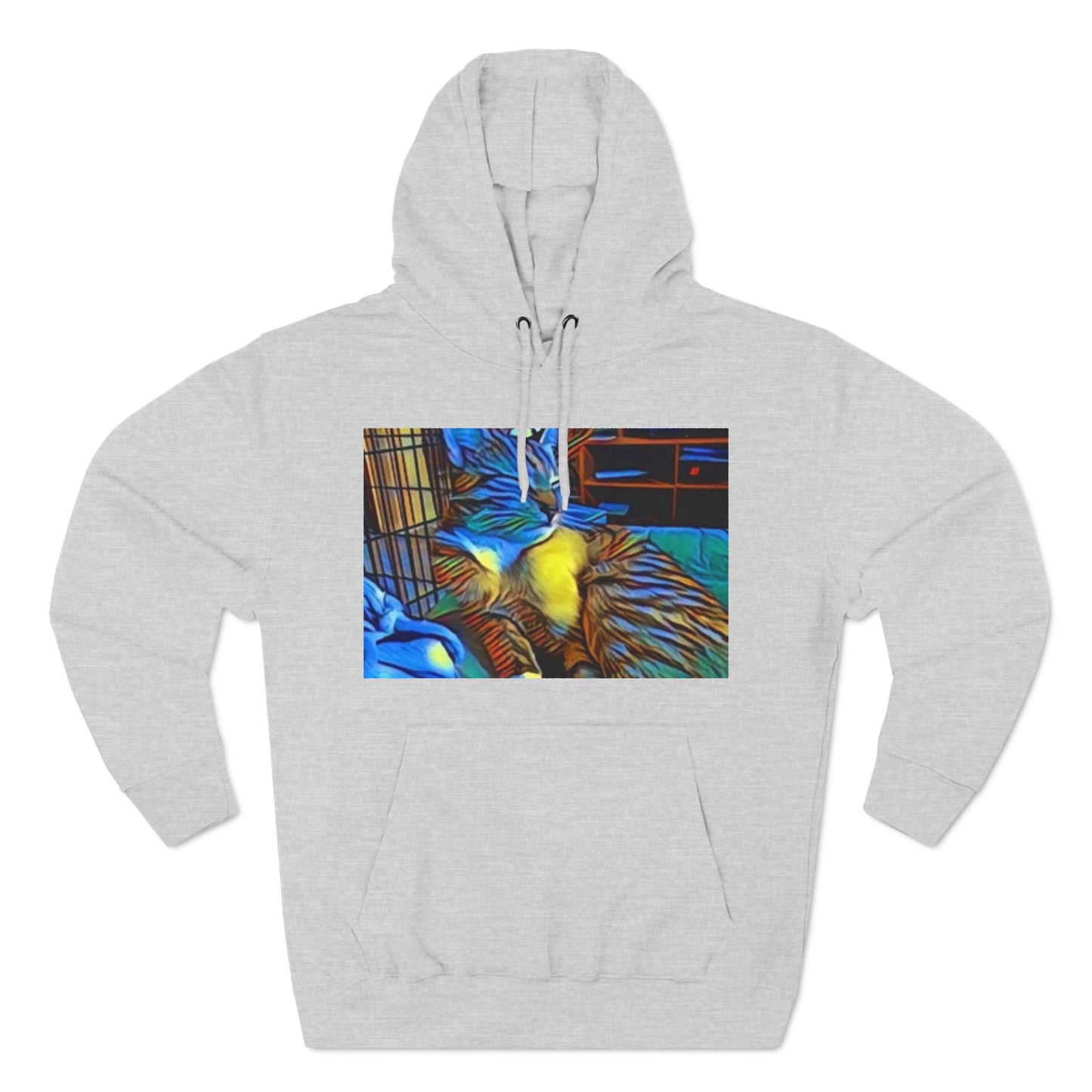 Colorful Cat Fleece Hoodie - Cozy & Stylish for Cat Lovers