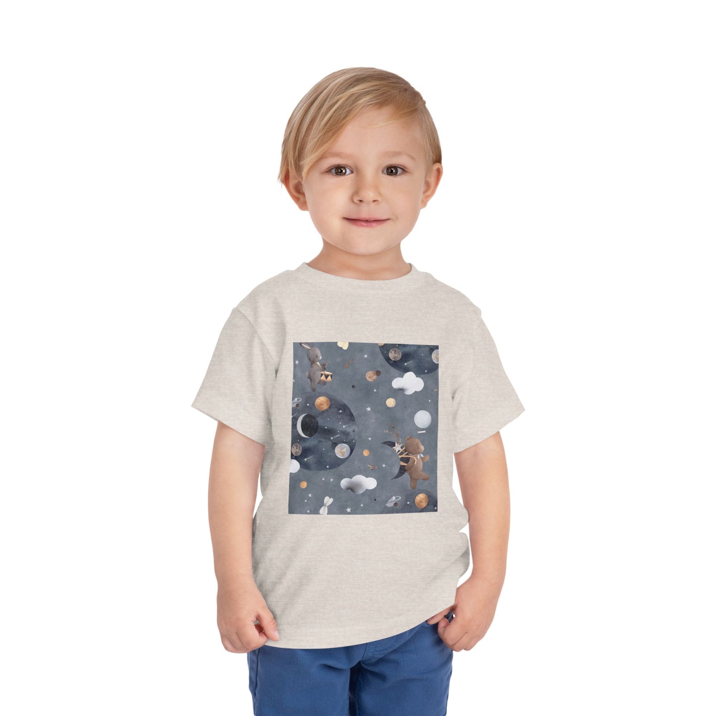 Cosmic Adventure Toddler Tee - Fun Space-Themed Short Sleeve Shirt for Kids