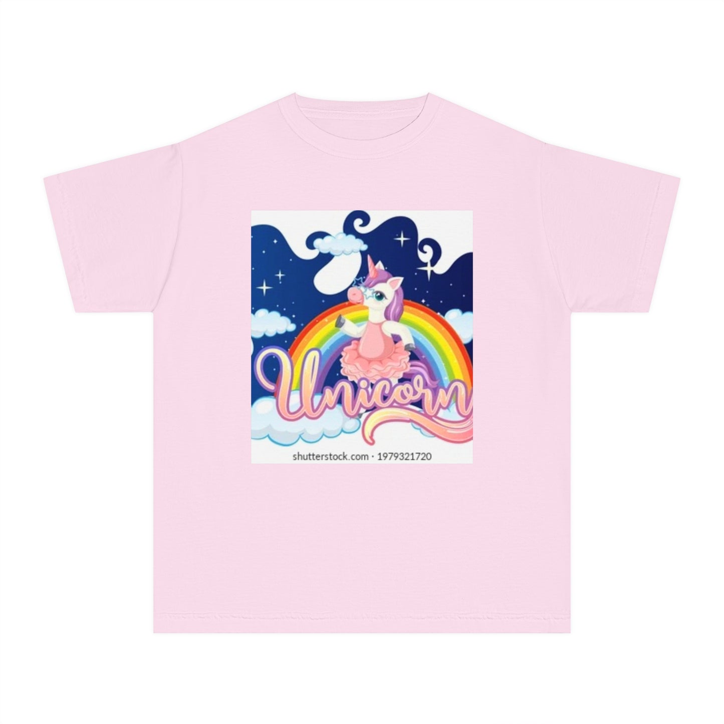 Youth Unicorn Midweight Tee - Colorful Rainbow Graphic T-Shirt