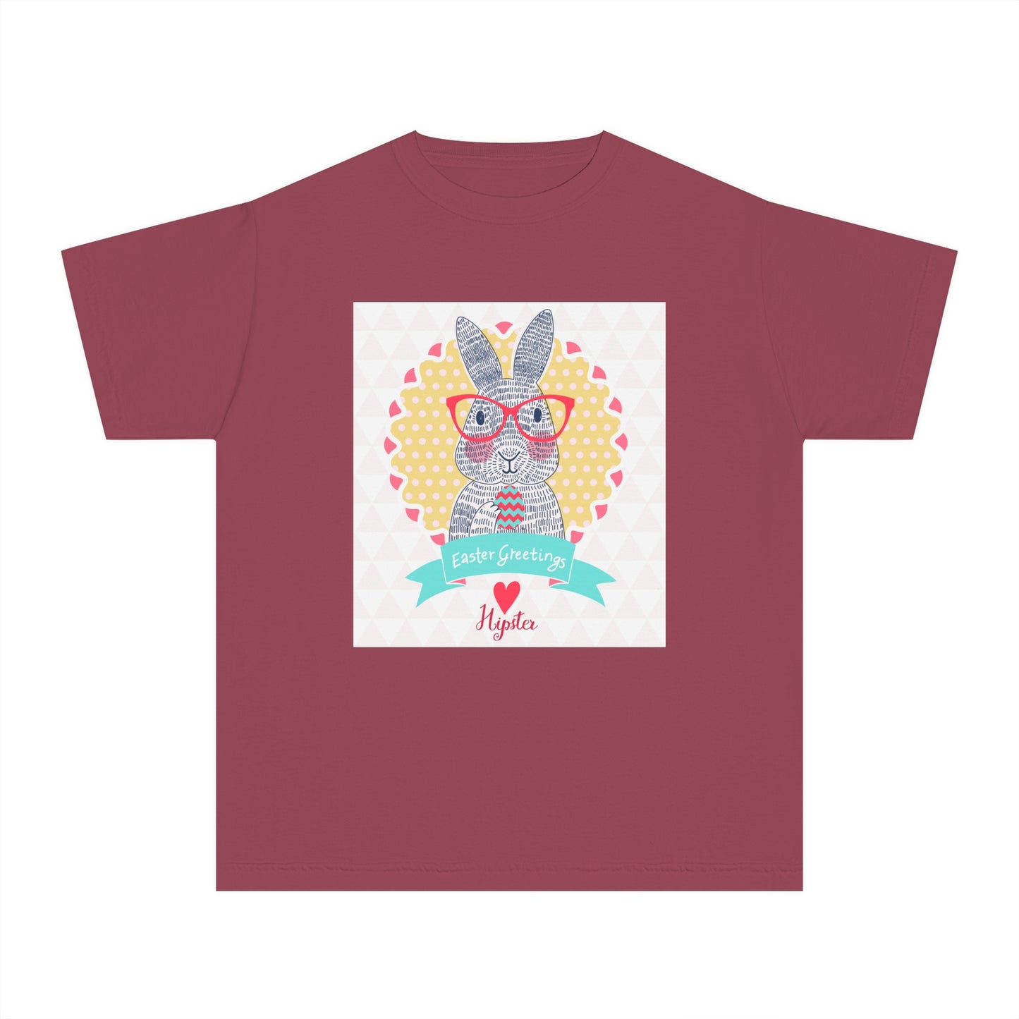 Youth Easter Bunny Tee - 'Easter Greetings' Design