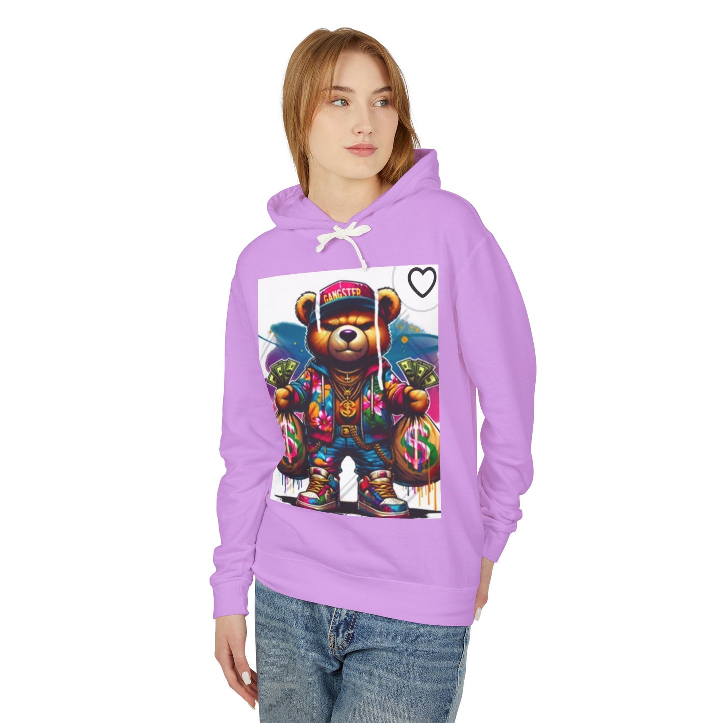Trendy Bear Money Sweatshirt - Unisex Lightweight Hoodie for Gamers & Streetwear Fans