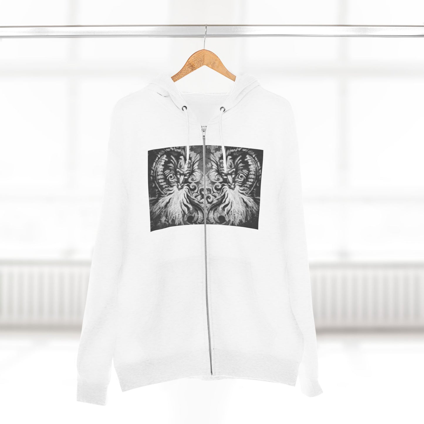 Colorful Artistic Unisex Zip Hoodie - Vibrant Design for Creative Souls